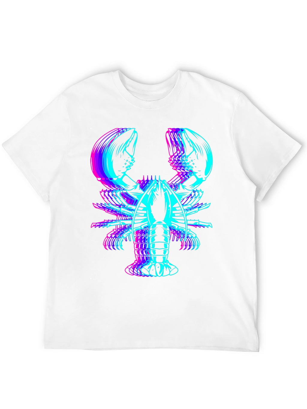 Camiseta Negra con Diseño de Langosta Neón