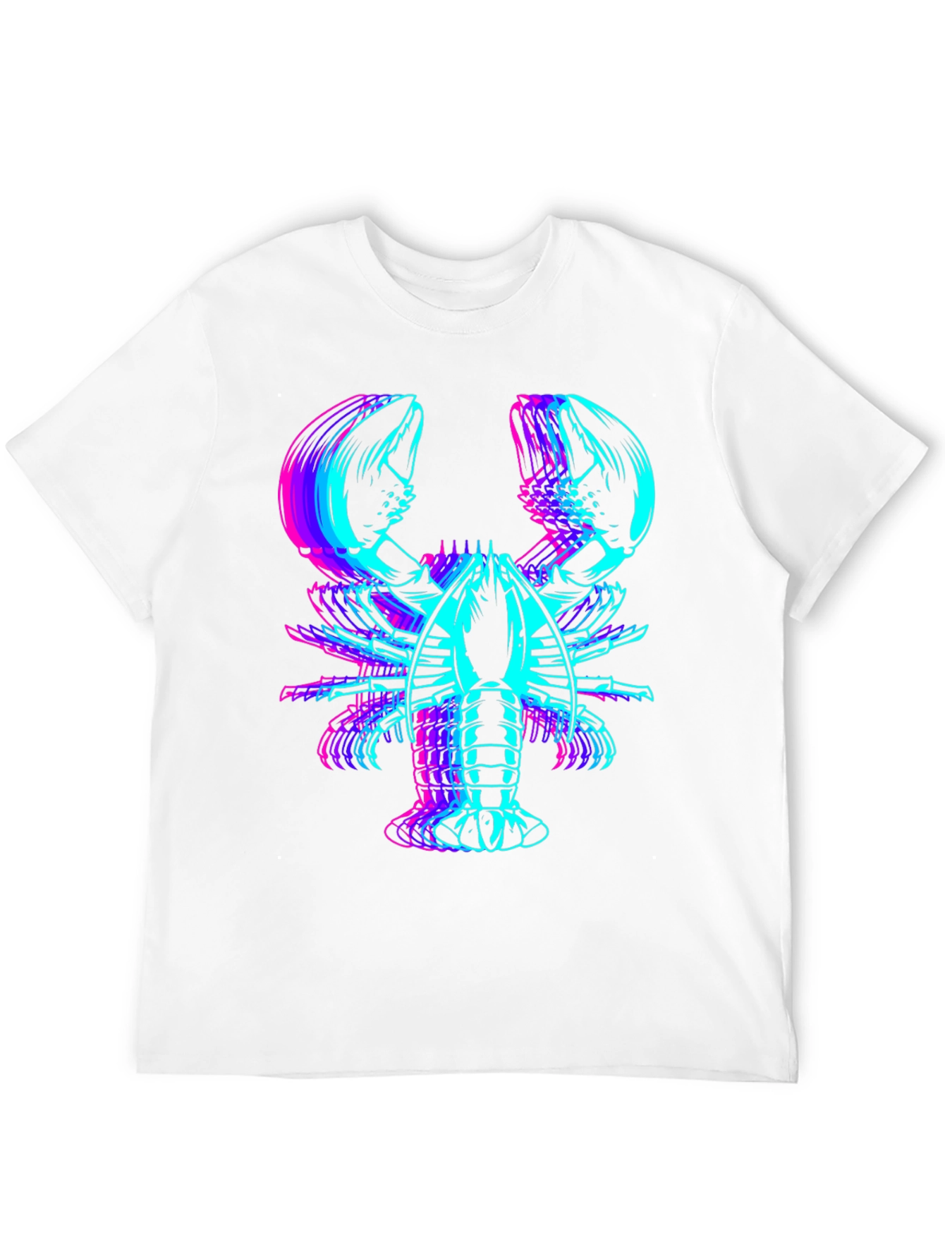 Camiseta Negra con Diseño de Langosta Neón