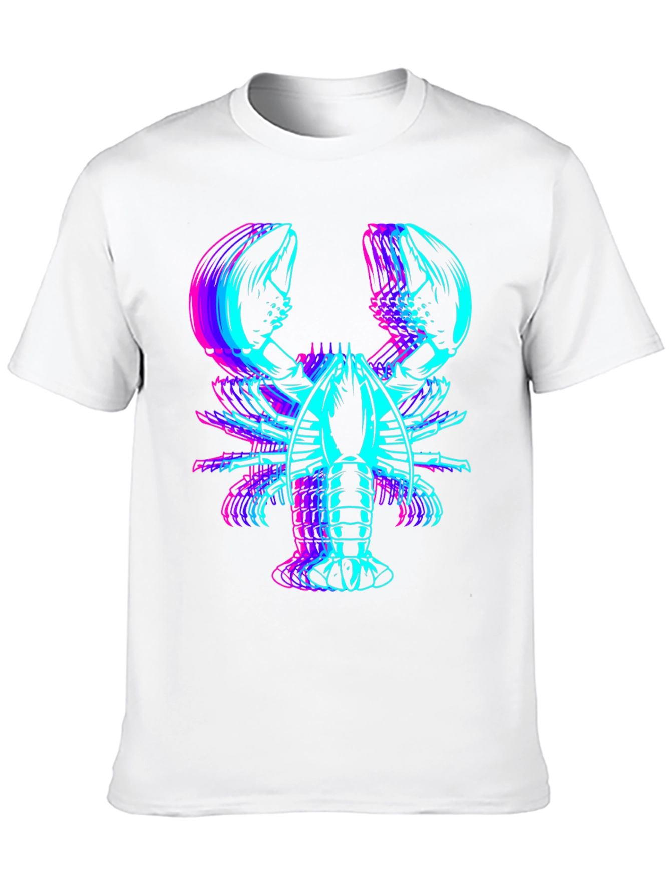 Camiseta Negra con Diseño de Langosta Neón