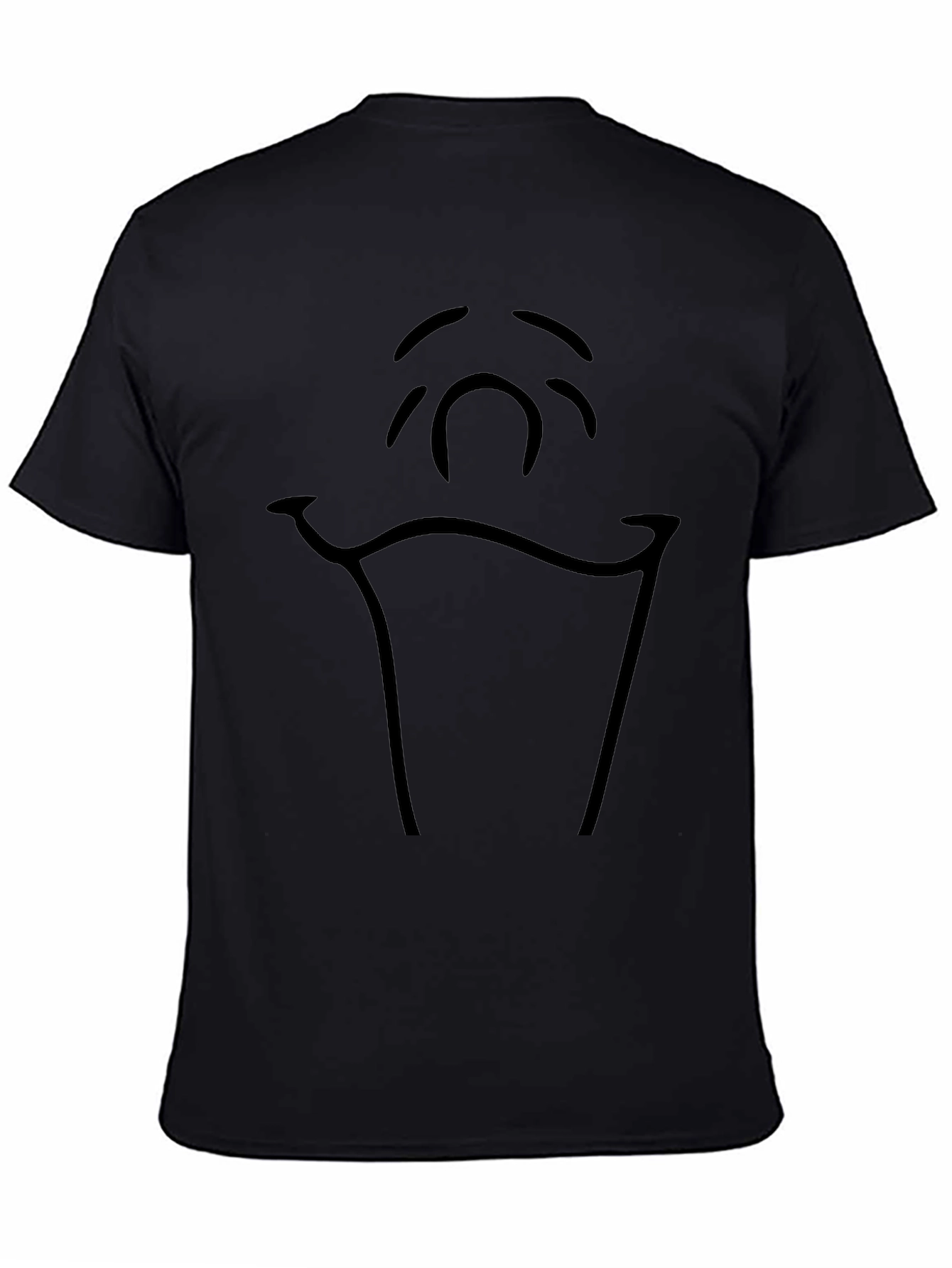 Camiseta Negra con Diseño Abstracto