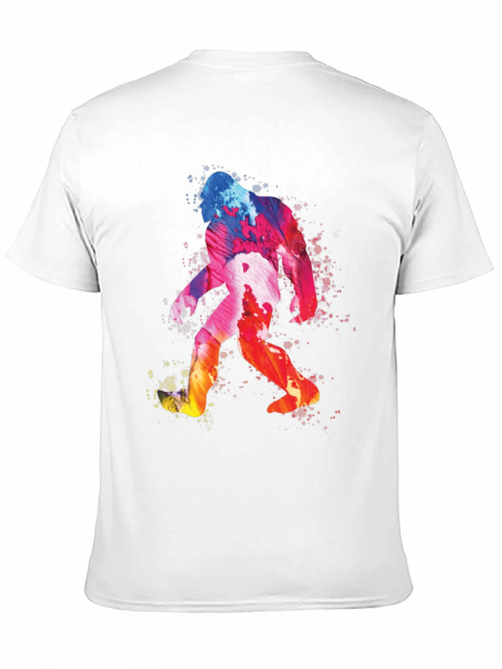 Camiseta Negra con Diseño de Bigfoot Acuarela