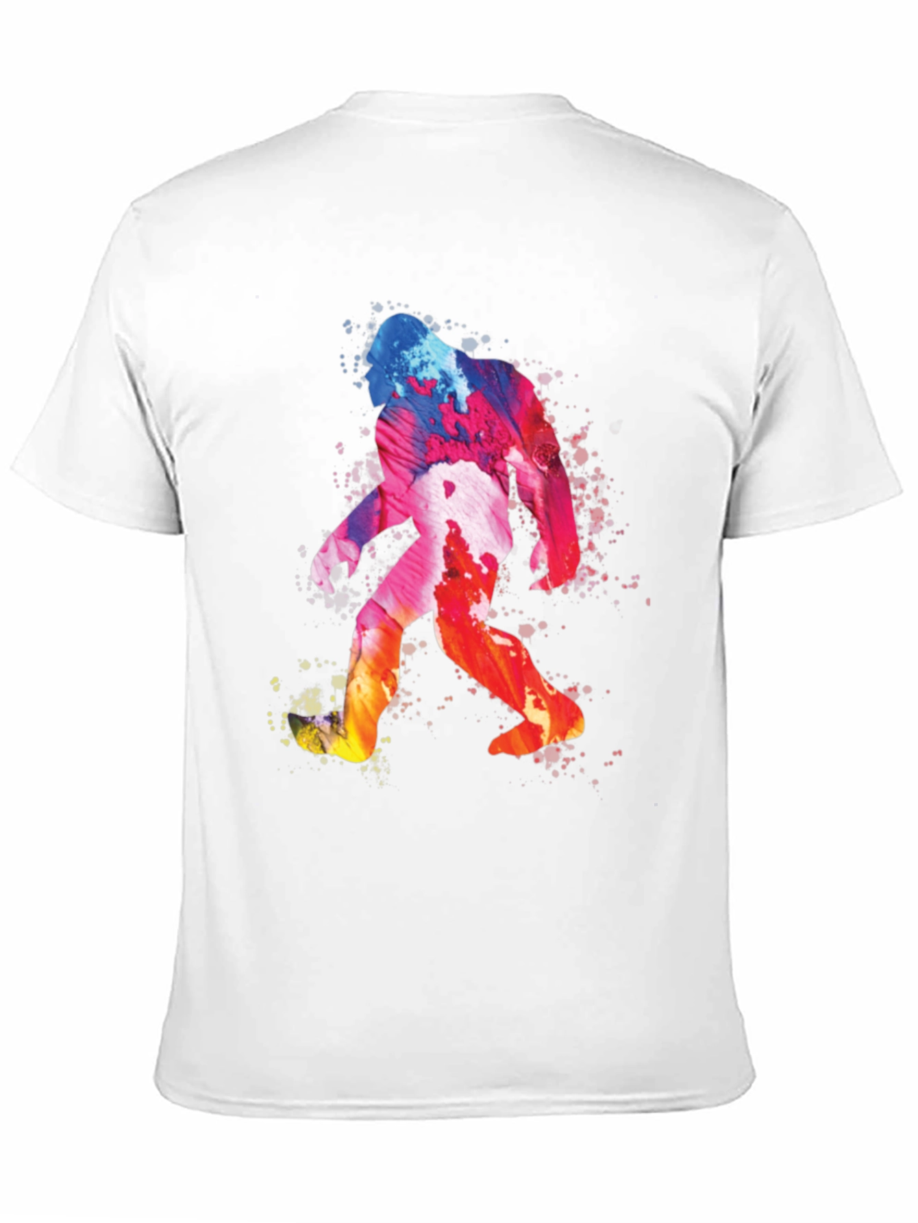 Camiseta Negra con Diseño de Bigfoot Acuarela