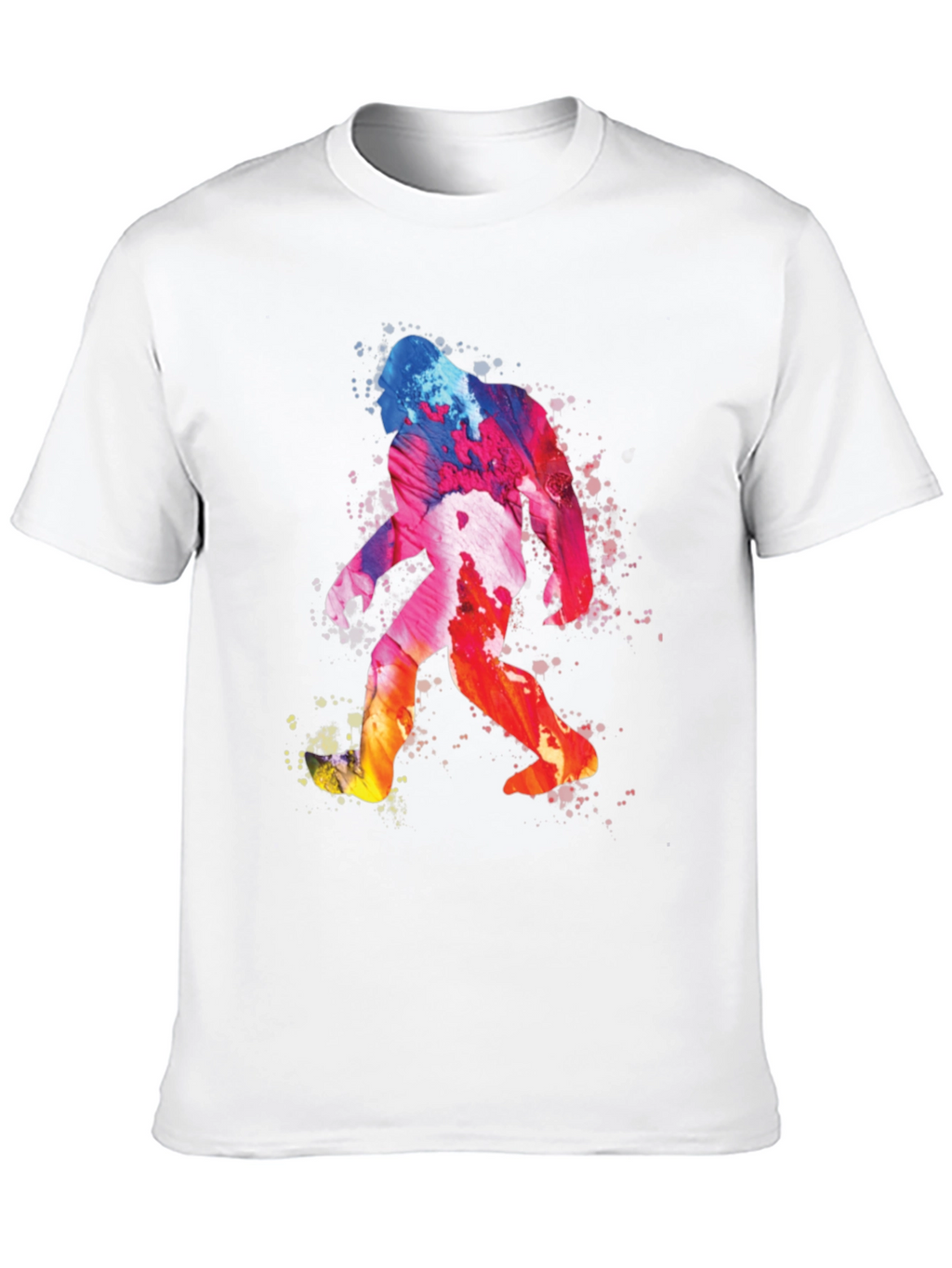 Camiseta Negra con Diseño de Bigfoot Acuarela