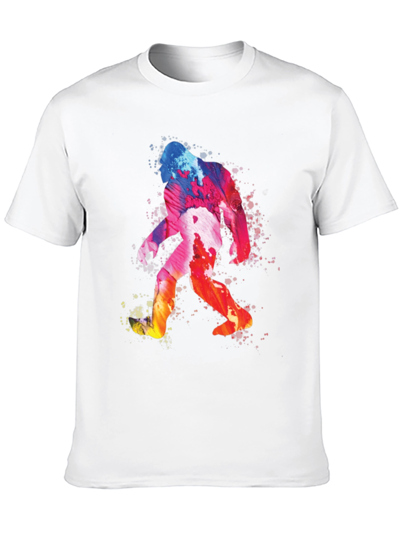 Camiseta Negra con Diseño de Bigfoot Acuarela