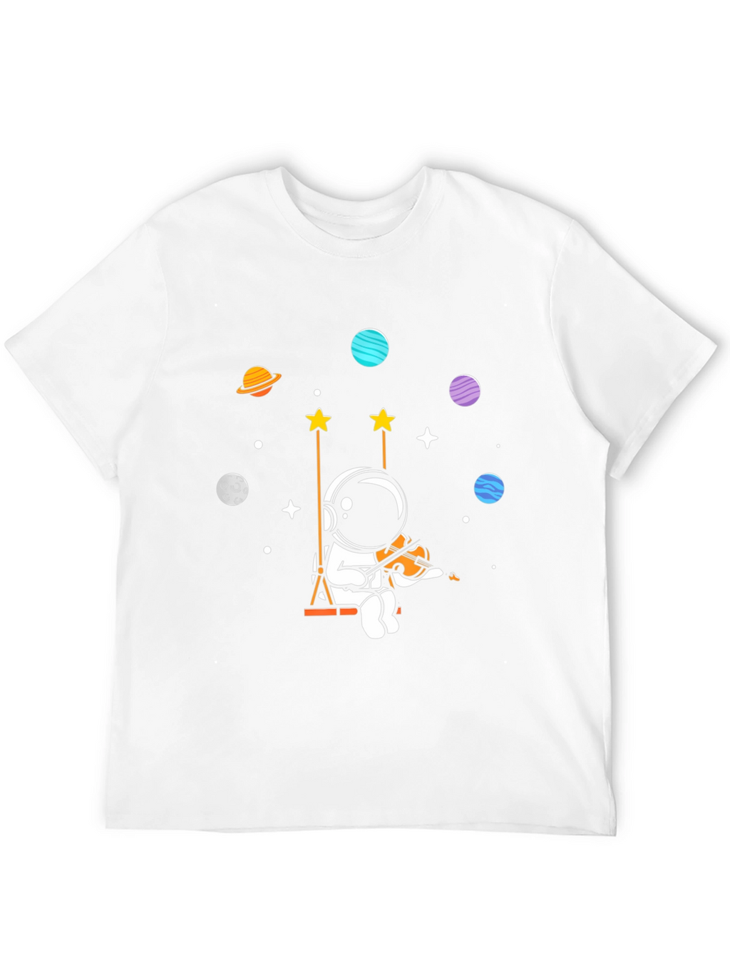 Camiseta Negra Astronauta Músico