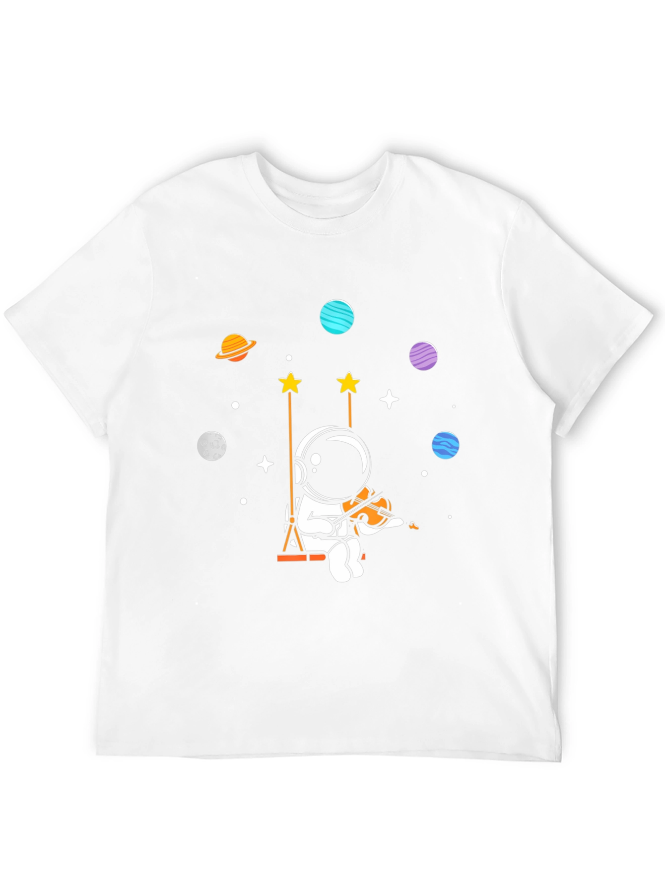 Camiseta Negra Astronauta Músico