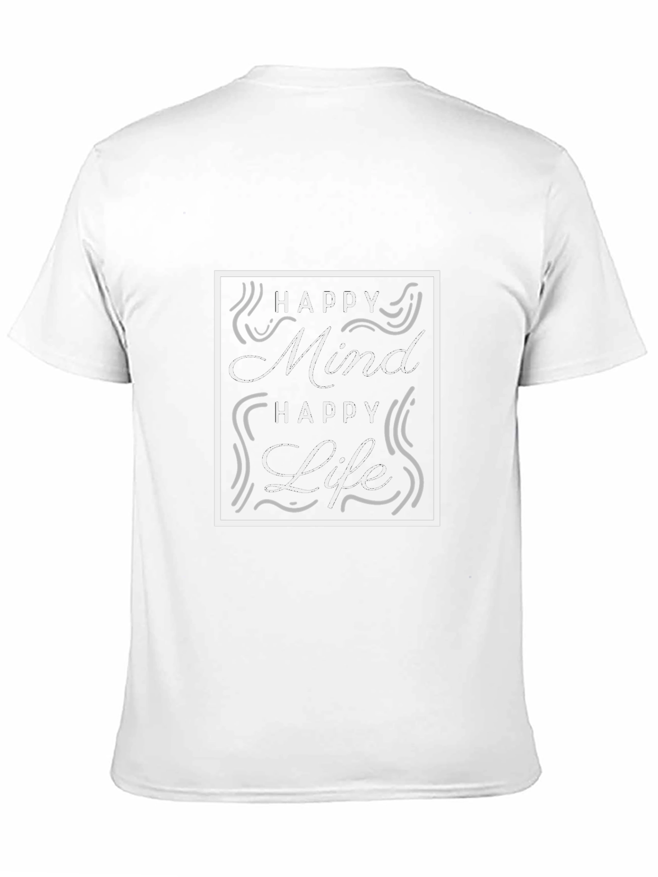 Camiseta Negra - Mente Feliz Vida Feliz