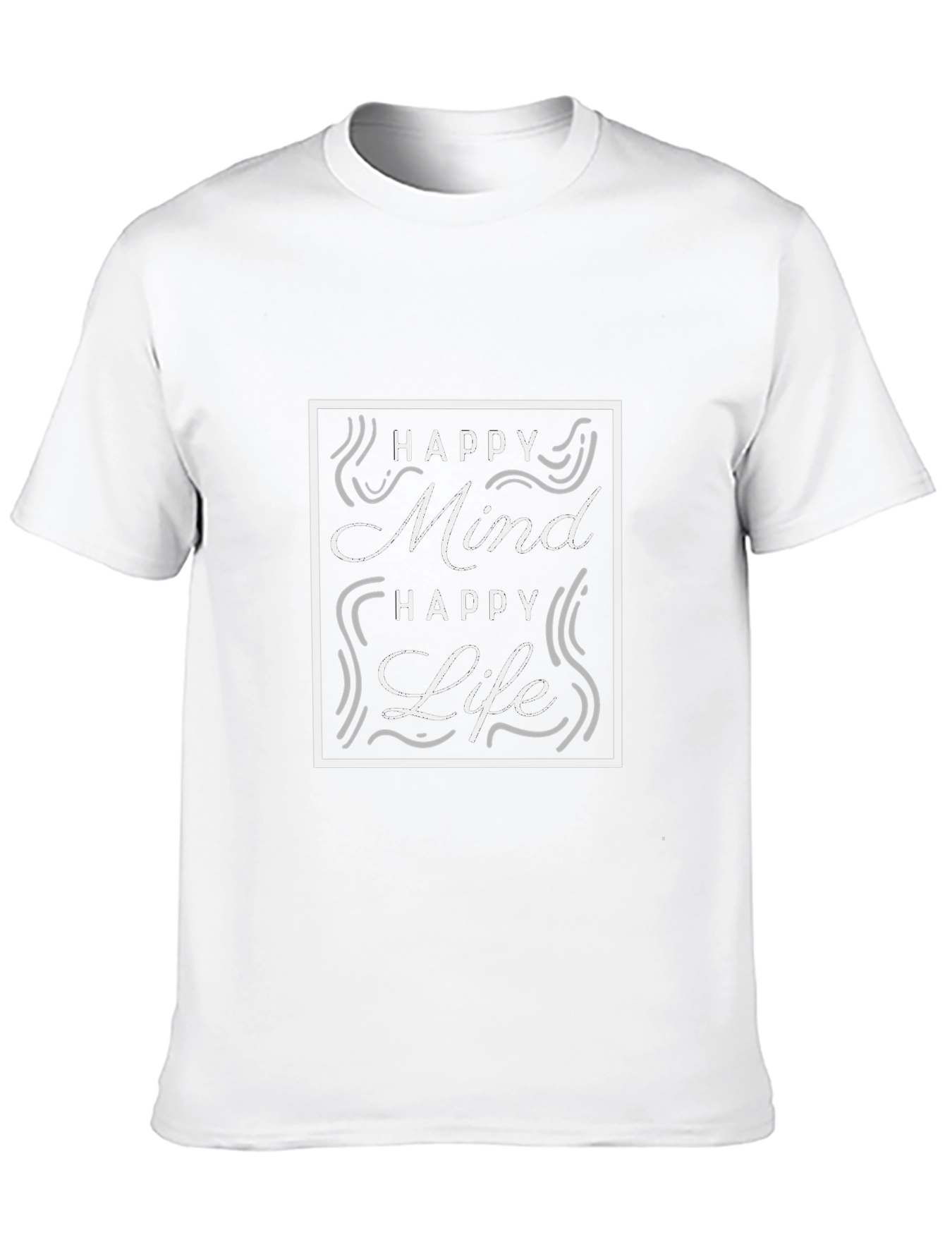 Camiseta Negra - Mente Feliz Vida Feliz