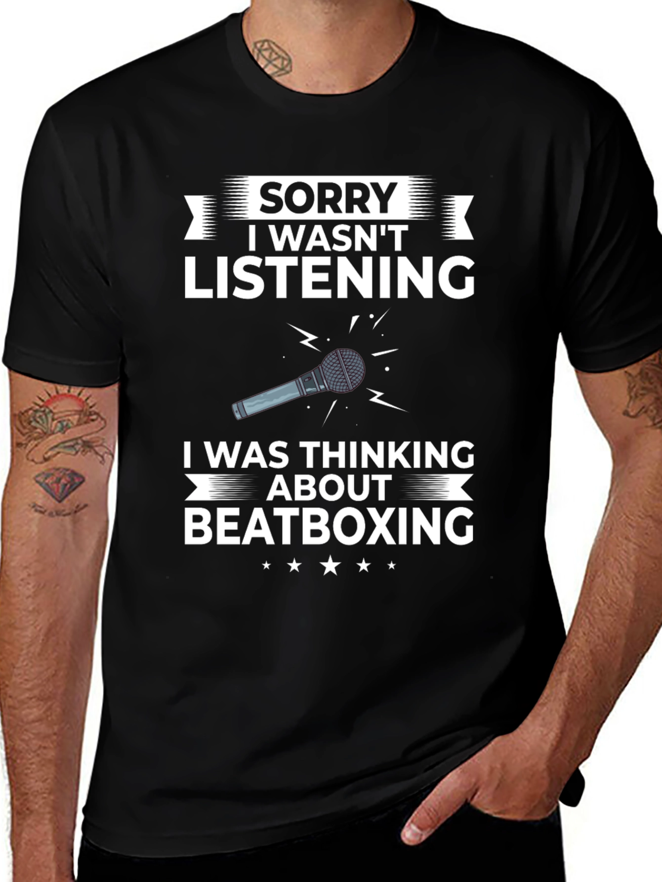 Camiseta Hombre Beatboxing - Lo Siento No Escuchaba