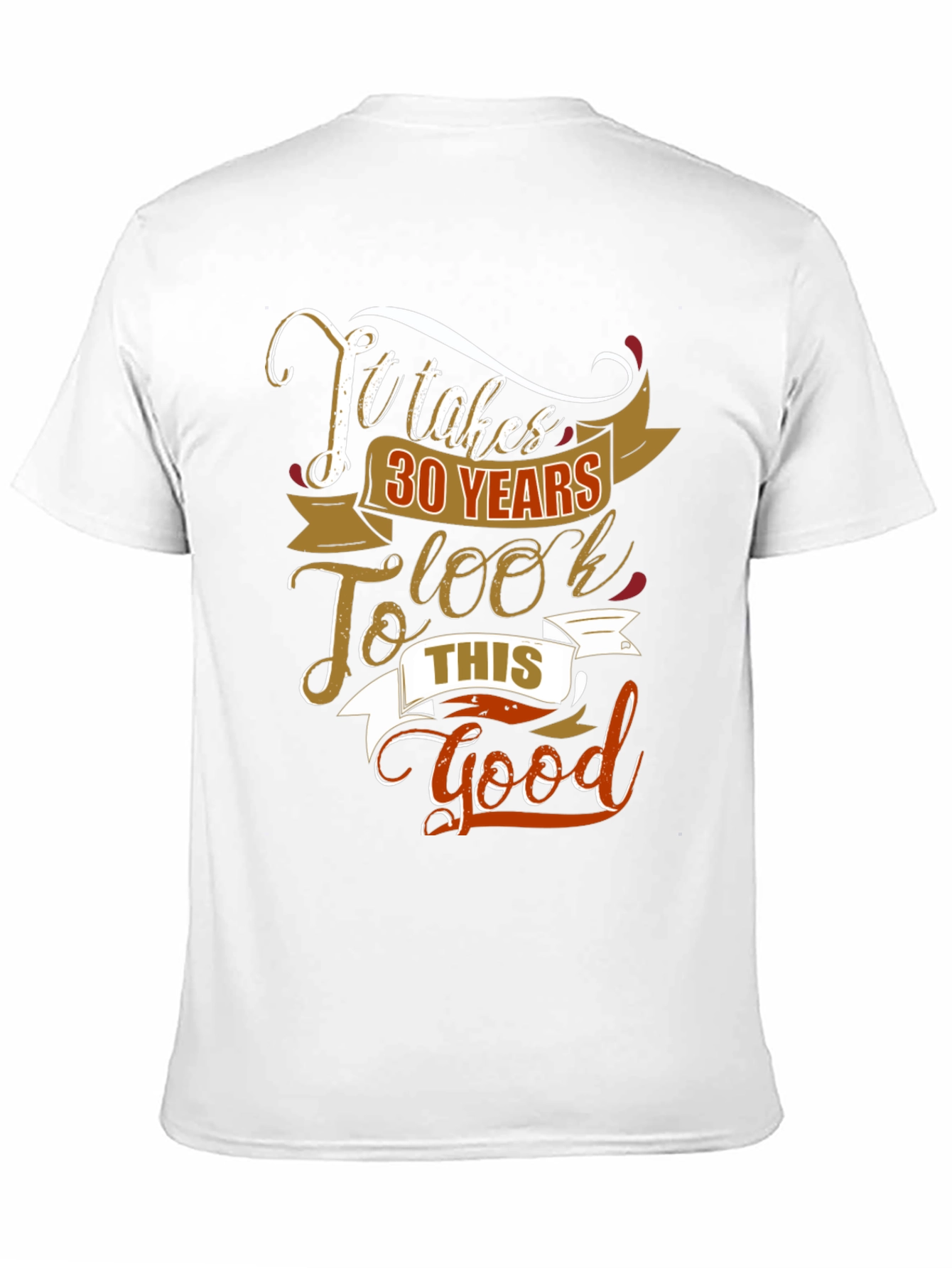 Camiseta Negra con Diseño de Cumpleaños 30 Años