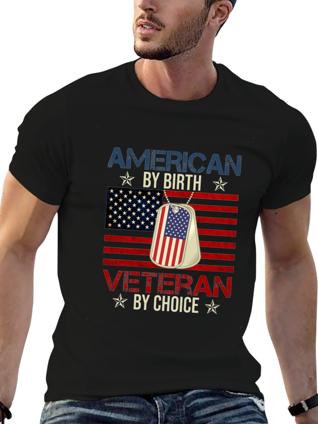 Camiseta American by Birth Veteran by Choice