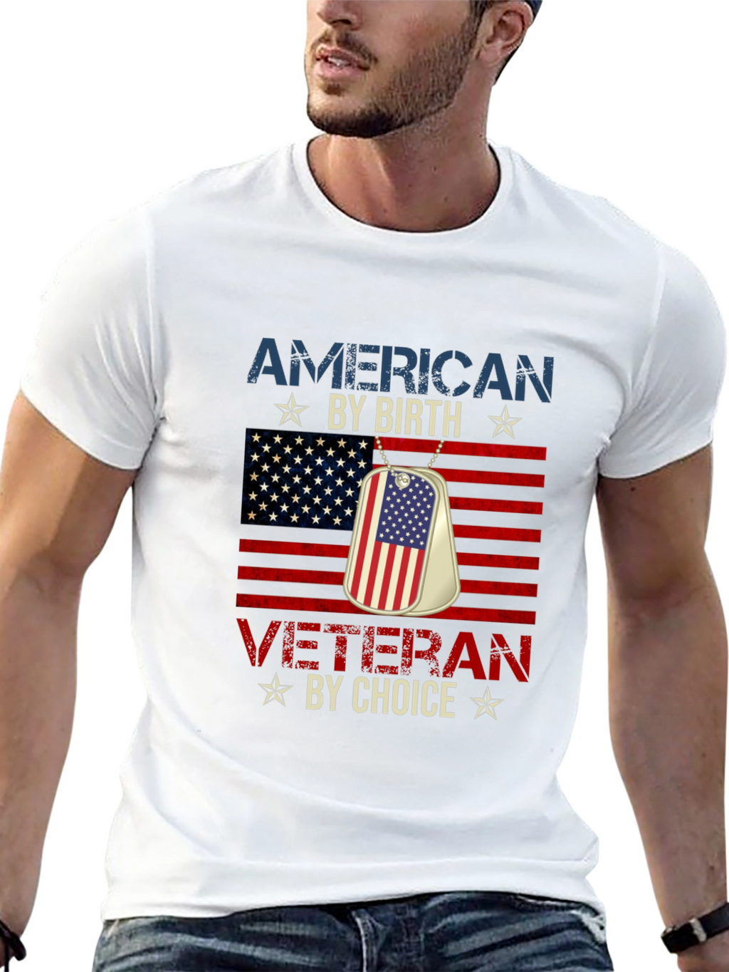 Camiseta American by Birth Veteran by Choice