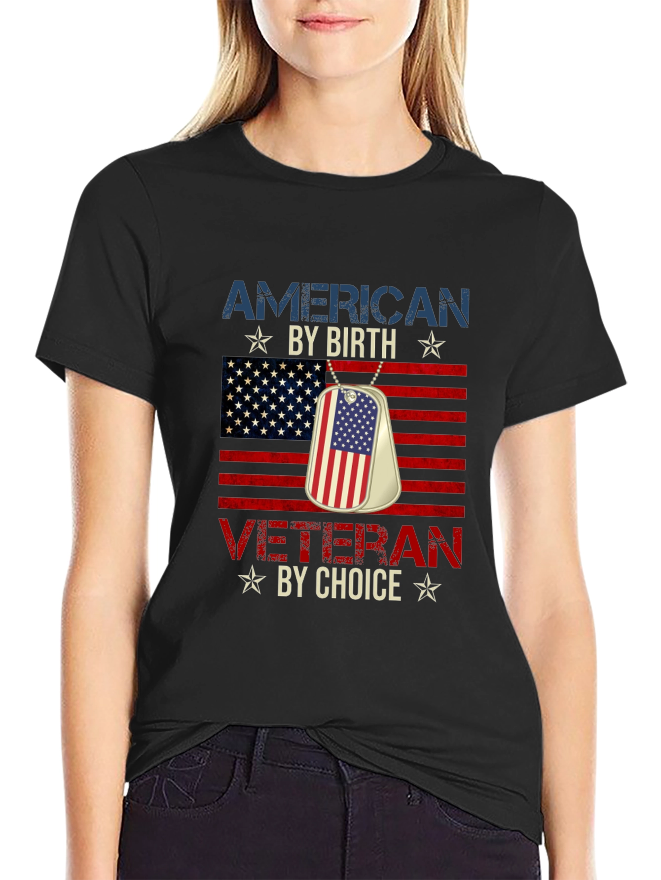 Camiseta American by Birth Veteran by Choice