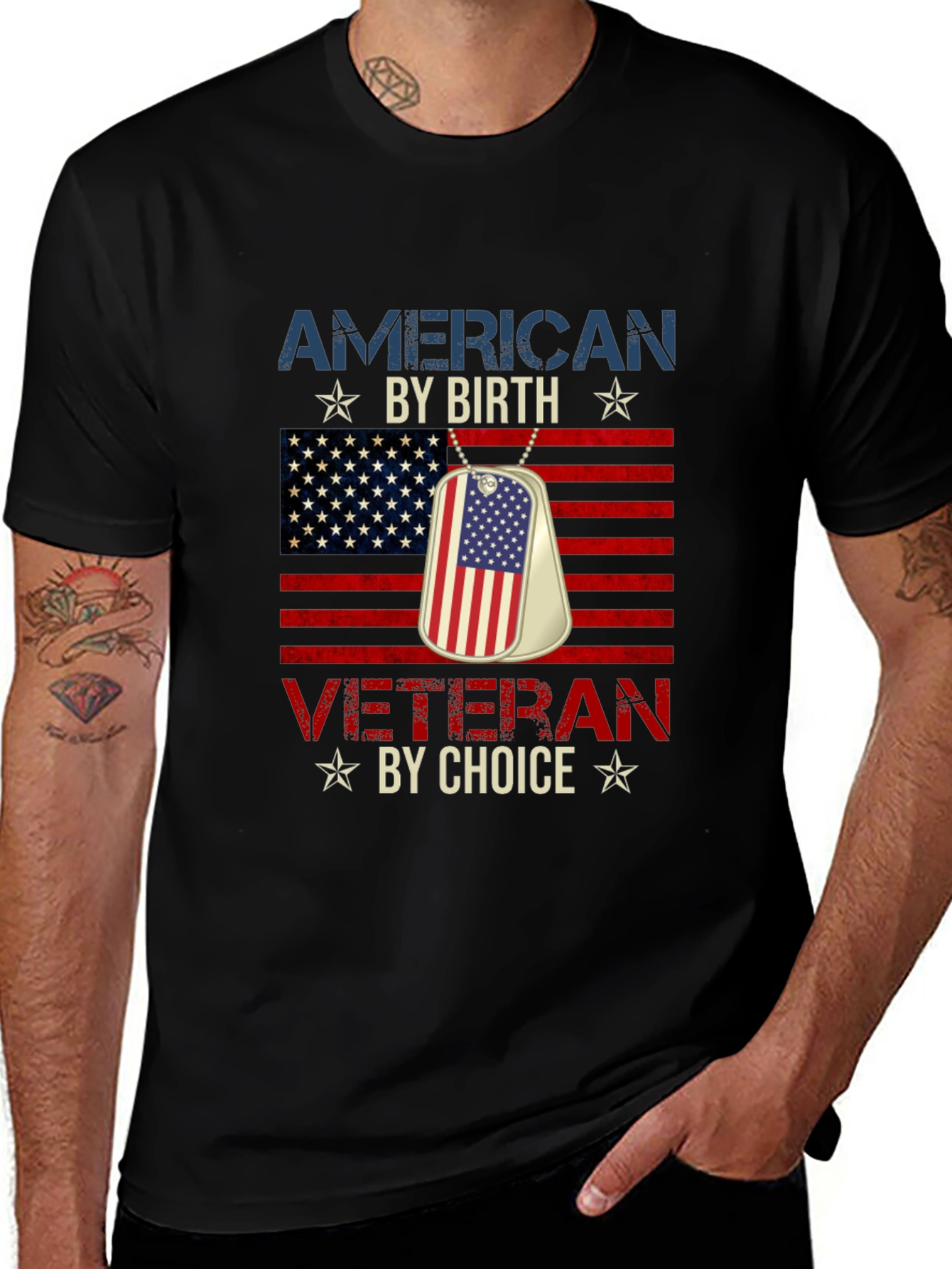 Camiseta American by Birth Veteran by Choice