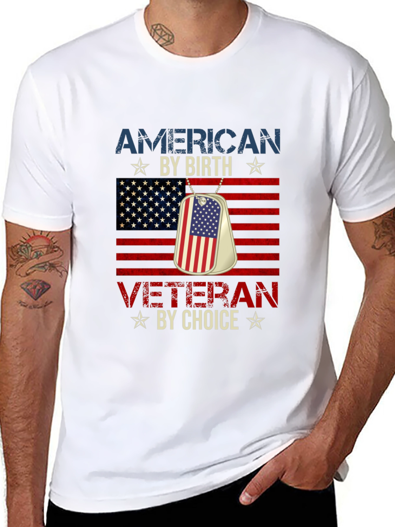 Camiseta American by Birth Veteran by Choice