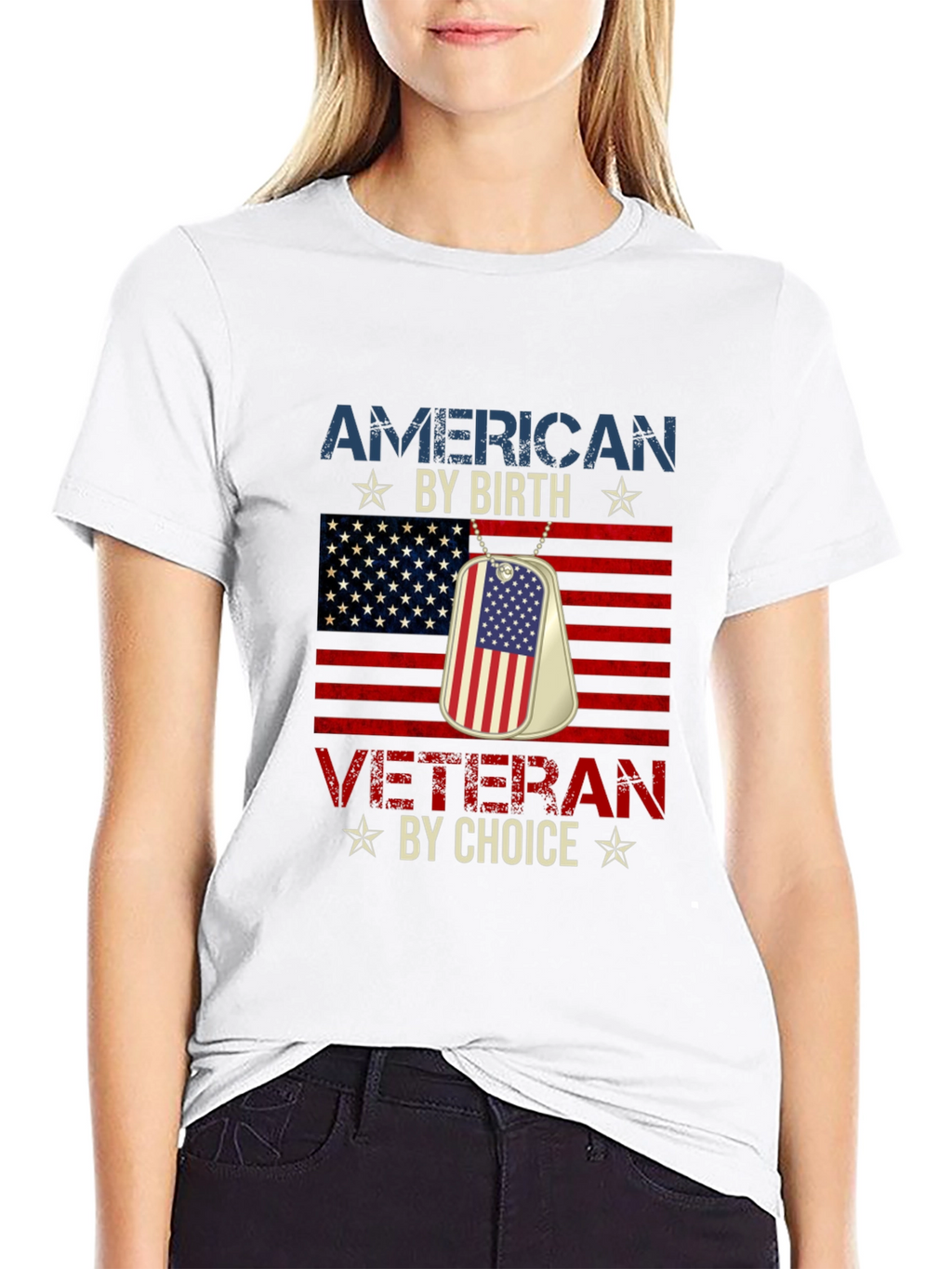 Camiseta American by Birth Veteran by Choice