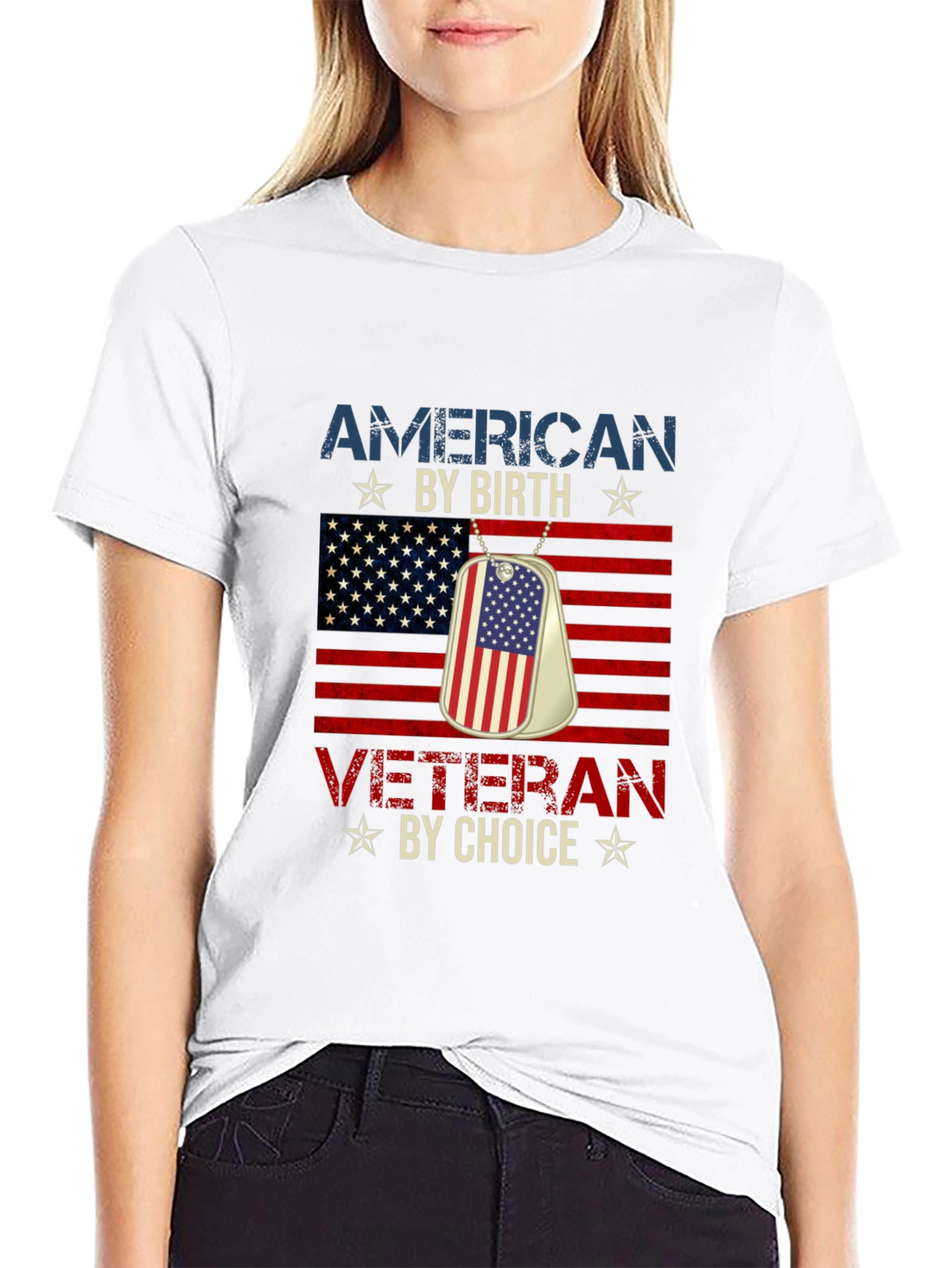 Camiseta American by Birth Veteran by Choice
