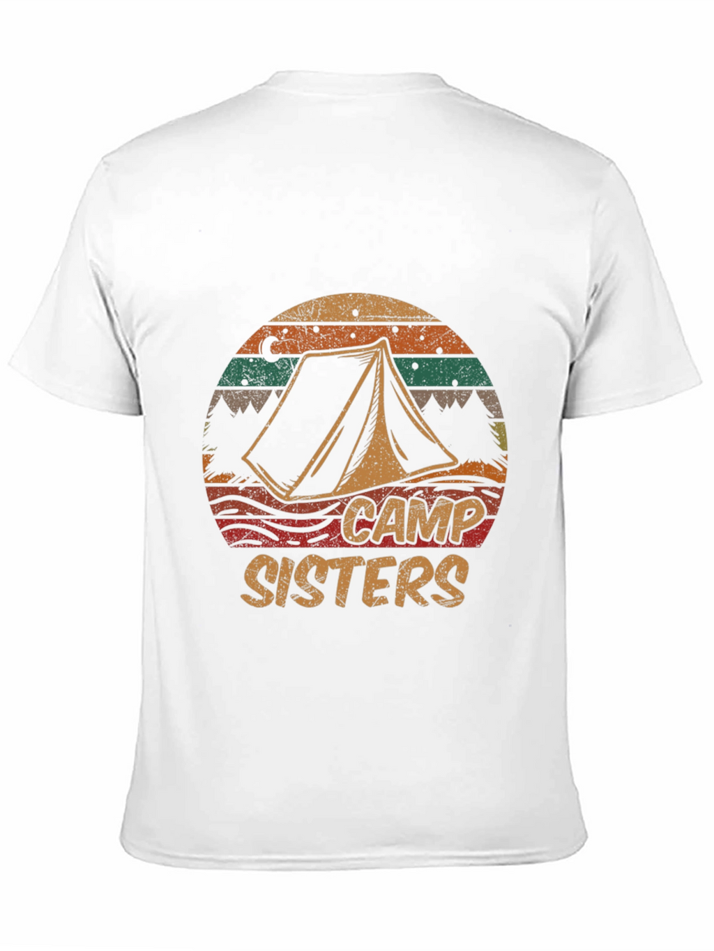 Camiseta Negra Camp Sisters Estilo Retro