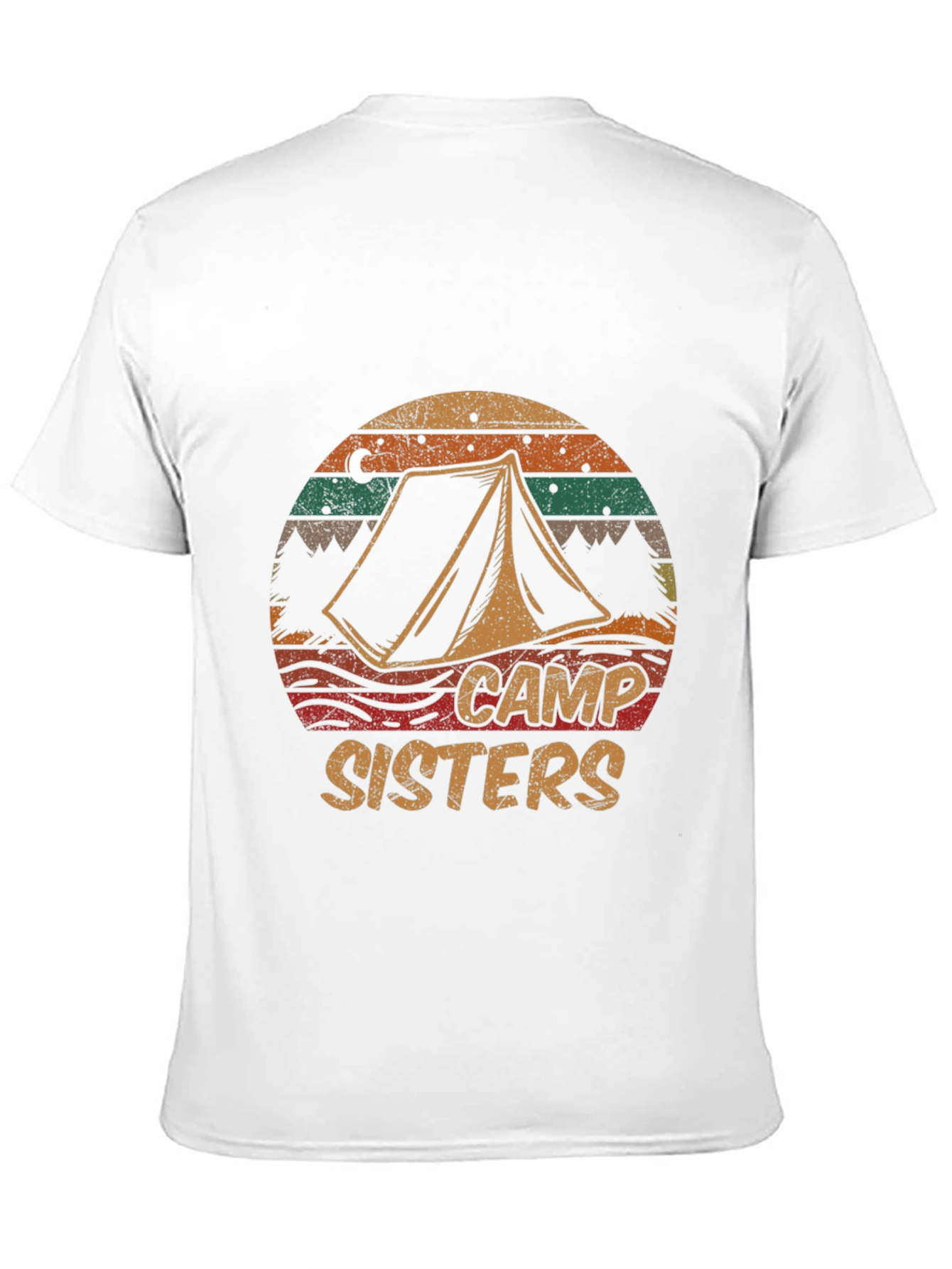 Camiseta Negra Camp Sisters Estilo Retro