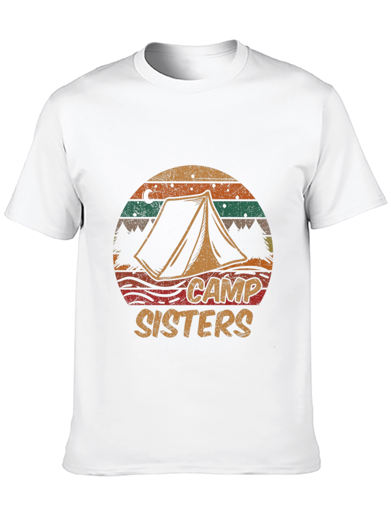 Camiseta Negra Camp Sisters Estilo Retro