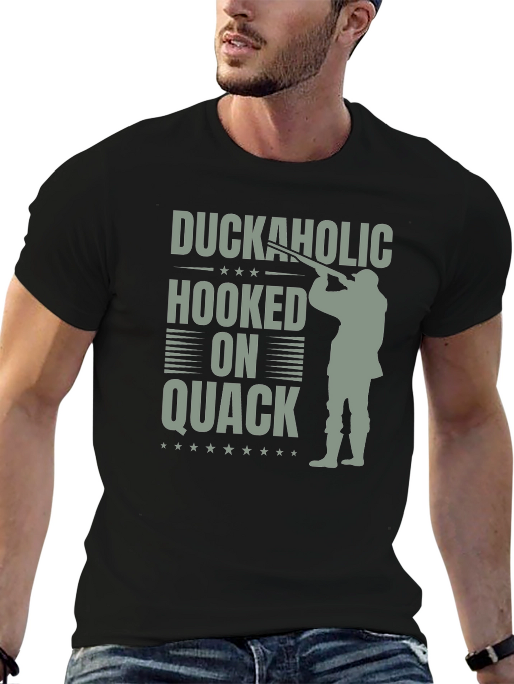 Camiseta Duckaholic Hooked on Quack Negra