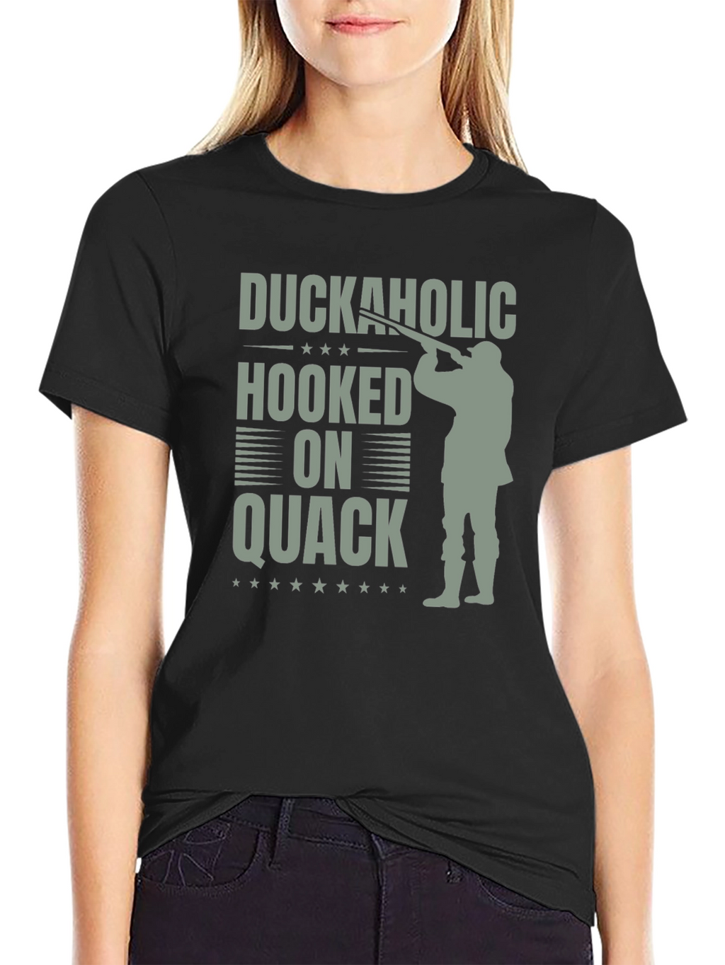 Camiseta Duckaholic Hooked on Quack Negra