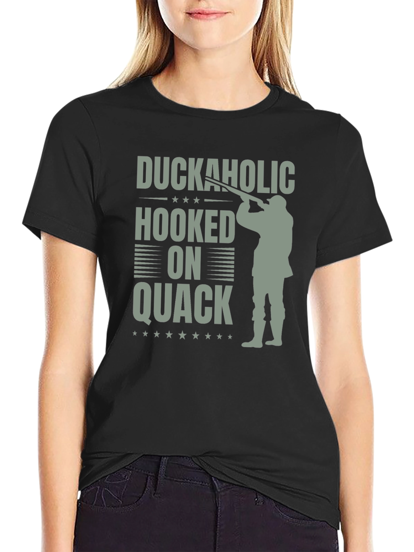 Camiseta Duckaholic Hooked on Quack Negra