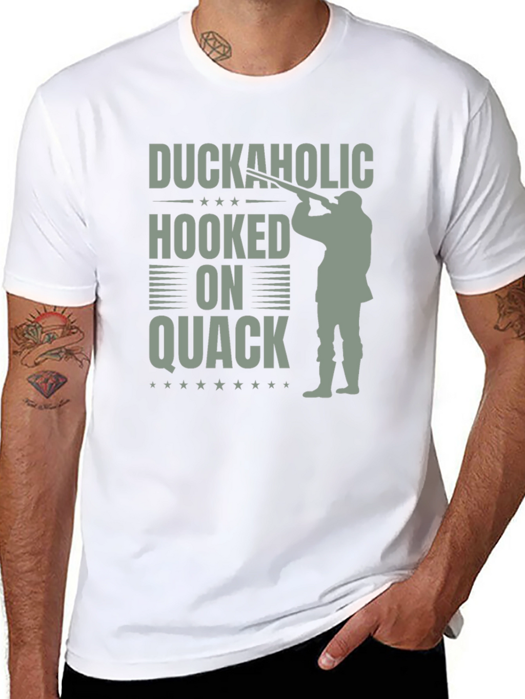 Camiseta Duckaholic Hooked on Quack Negra