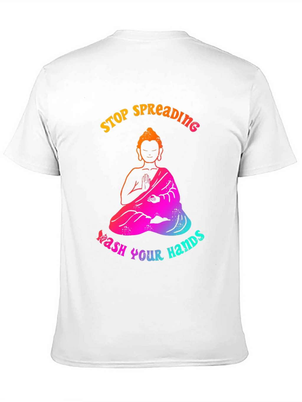 Camiseta Negra Buda Lava tus manos