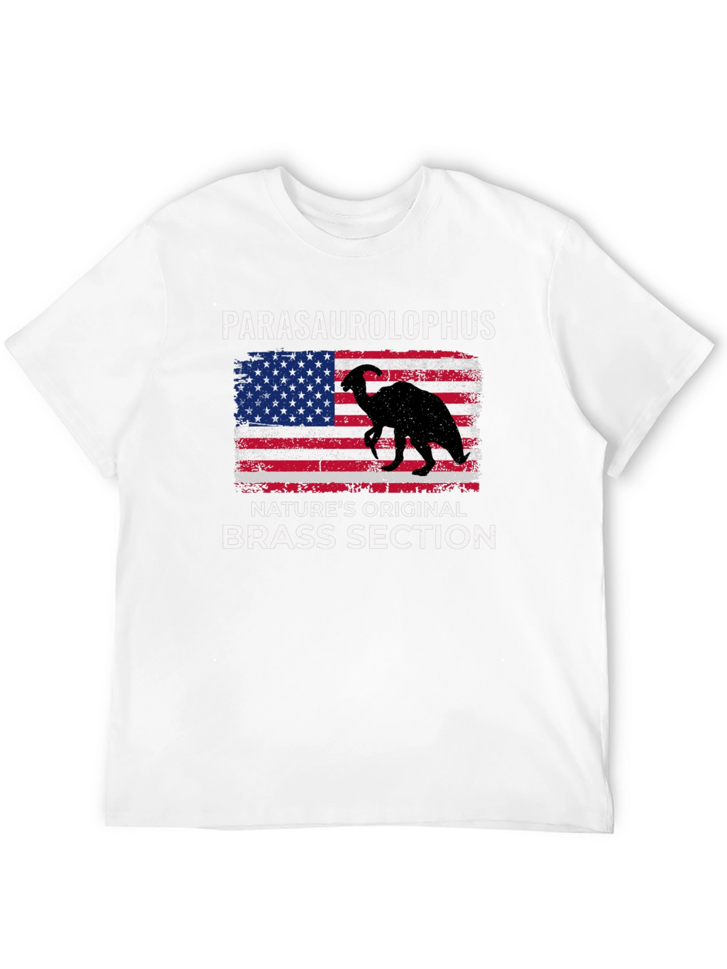 Camiseta Hombre Parasaurolophus Sección de Vientos Metálicos