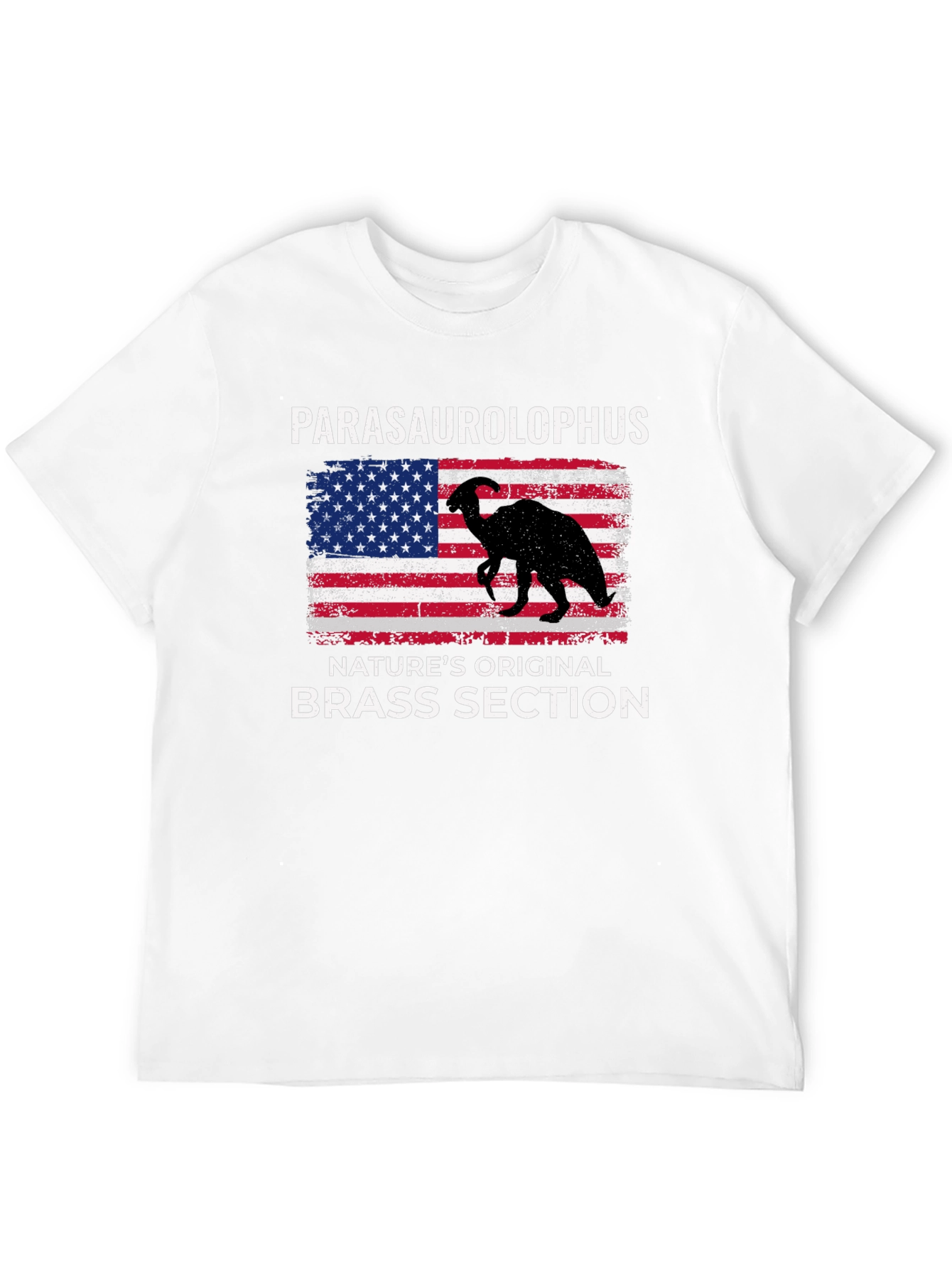 Camiseta Hombre Parasaurolophus Sección de Vientos Metálicos