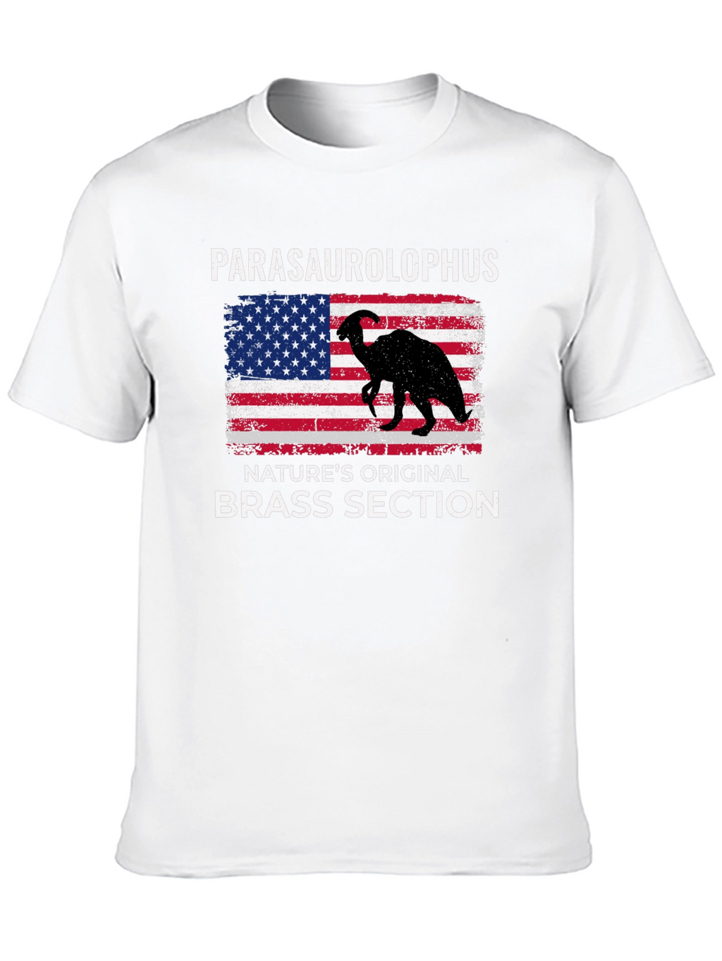 Camiseta Hombre Parasaurolophus Sección de Vientos Metálicos