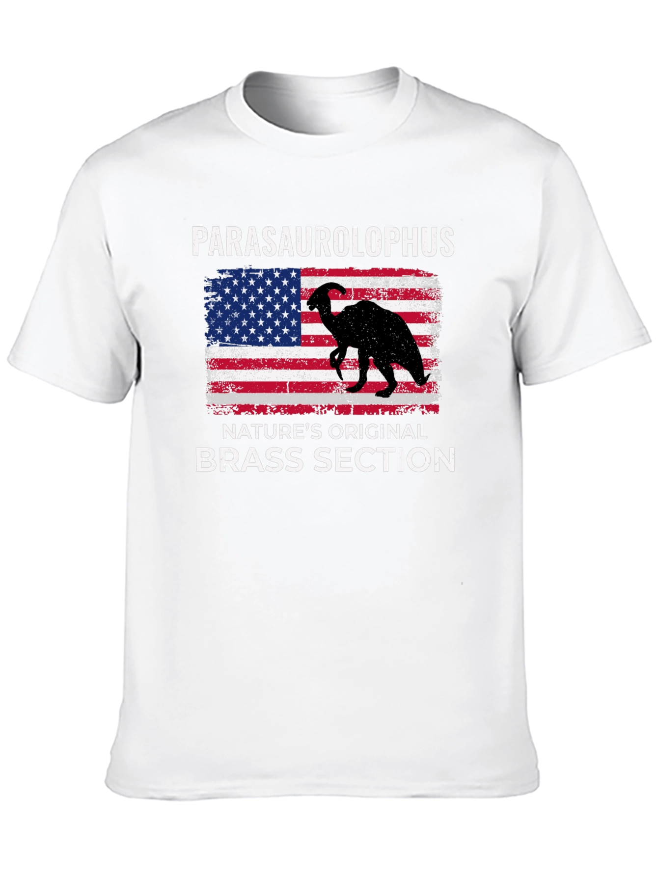 Camiseta Hombre Parasaurolophus Sección de Vientos Metálicos