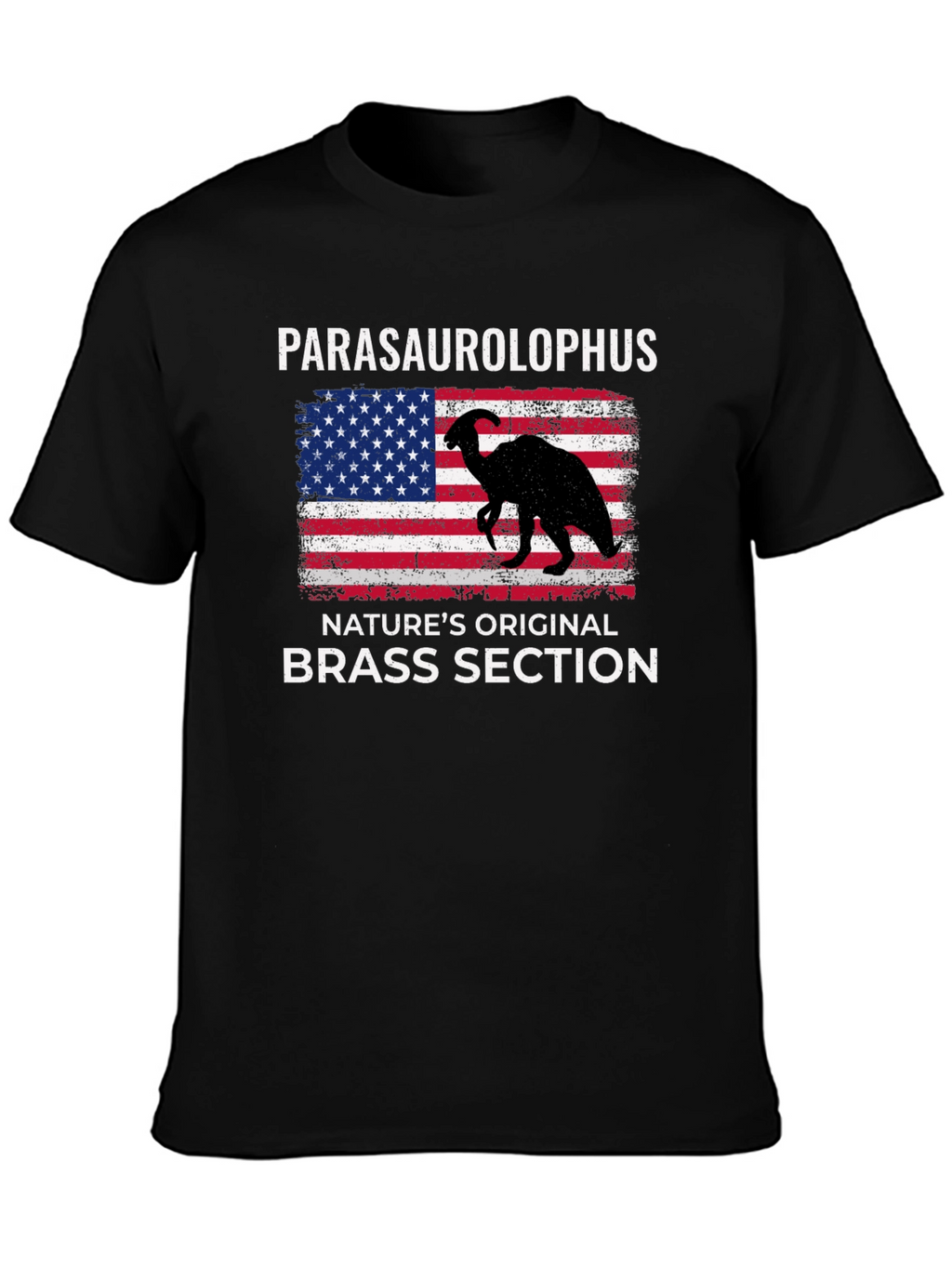 Camiseta Hombre Parasaurolophus Sección de Vientos Metálicos