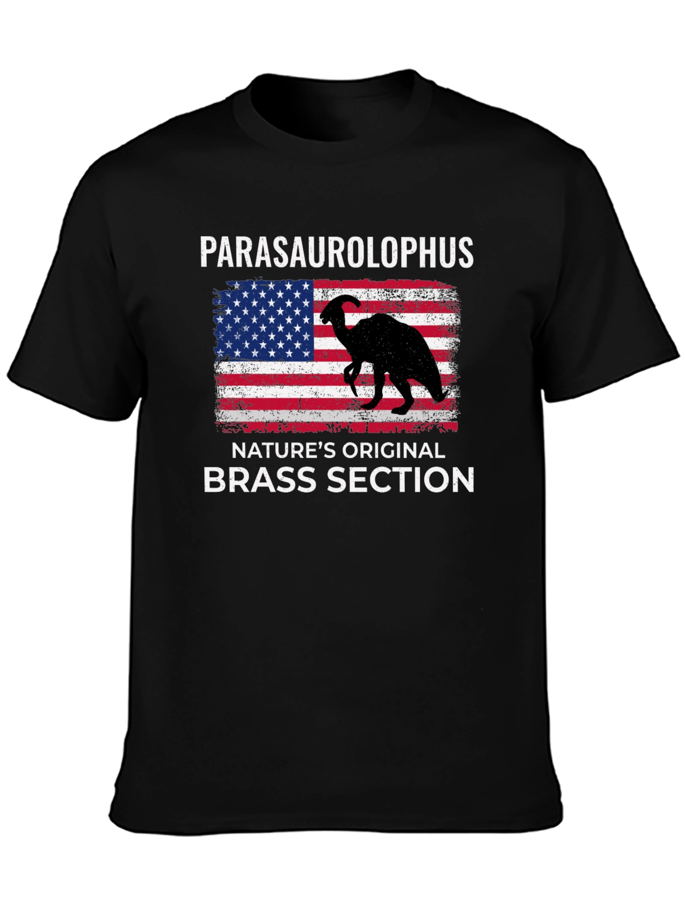 Camiseta Hombre Parasaurolophus Sección de Vientos Metálicos