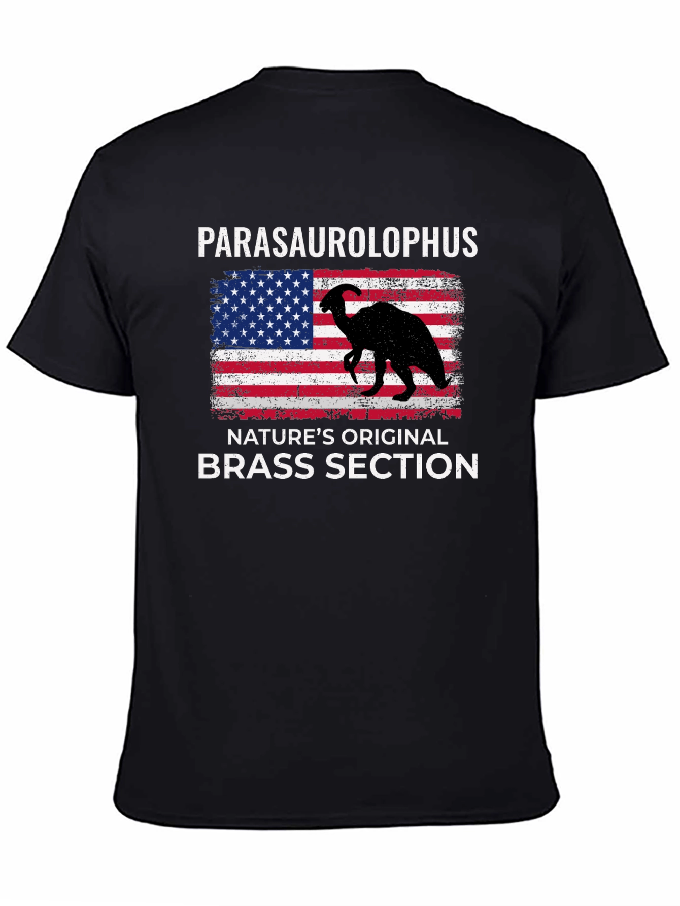 Camiseta Hombre Parasaurolophus Sección de Vientos Metálicos