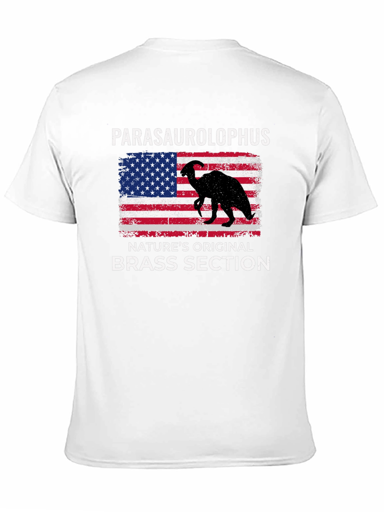 Camiseta Hombre Parasaurolophus Sección de Vientos Metálicos