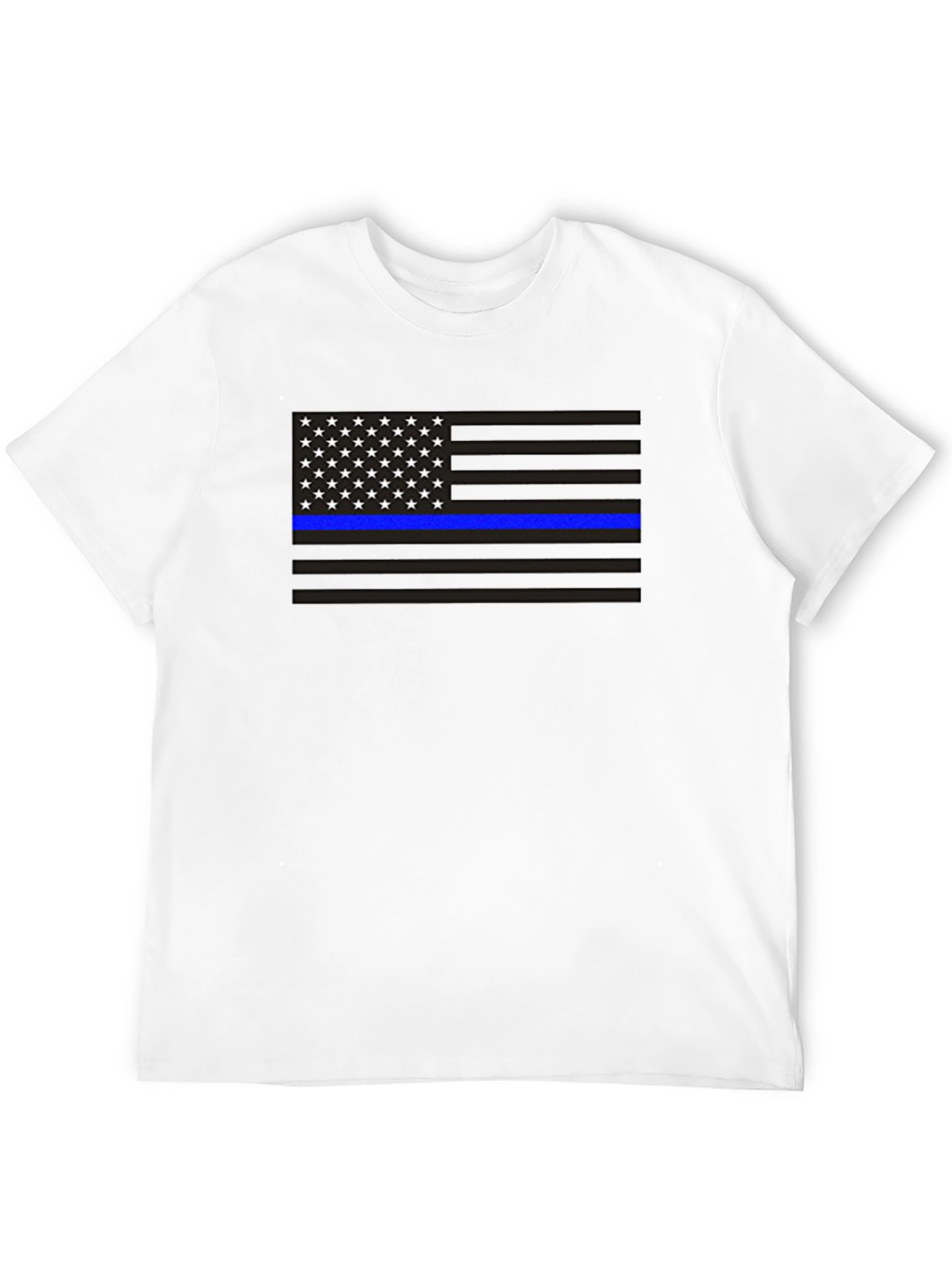 Camiseta Bandera Americana Línea Azul