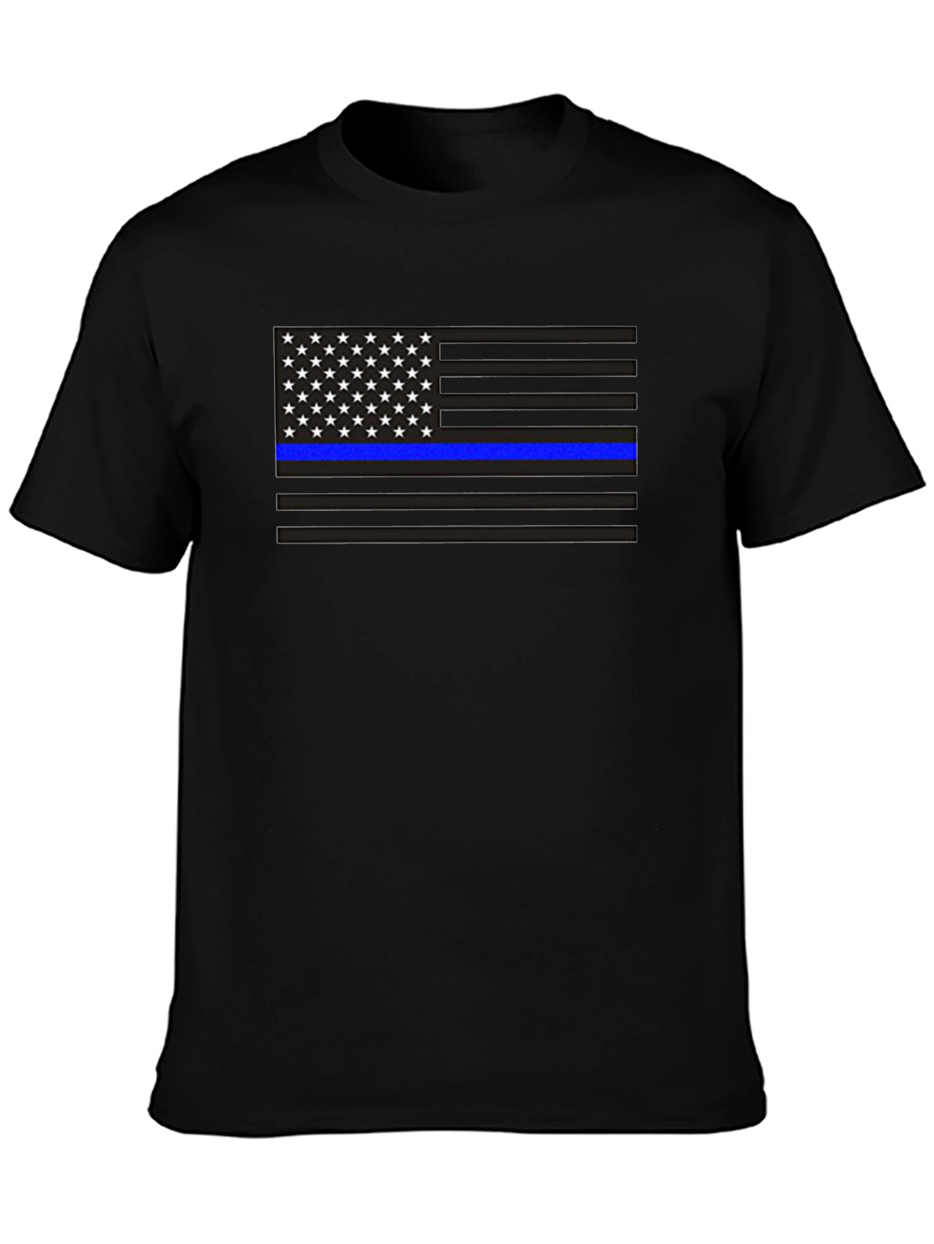 Camiseta Bandera Americana Línea Azul