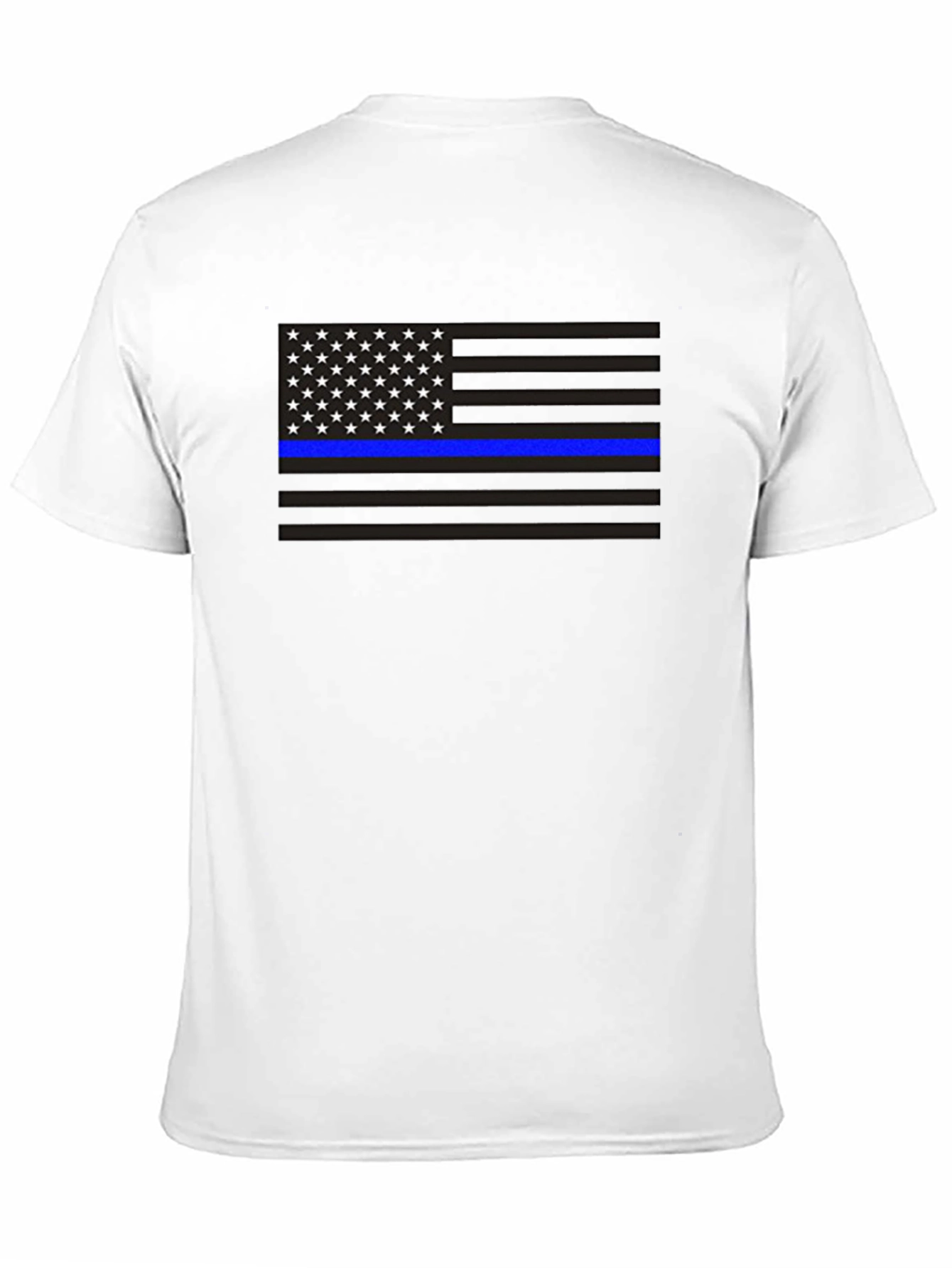 Camiseta Bandera Americana Línea Azul
