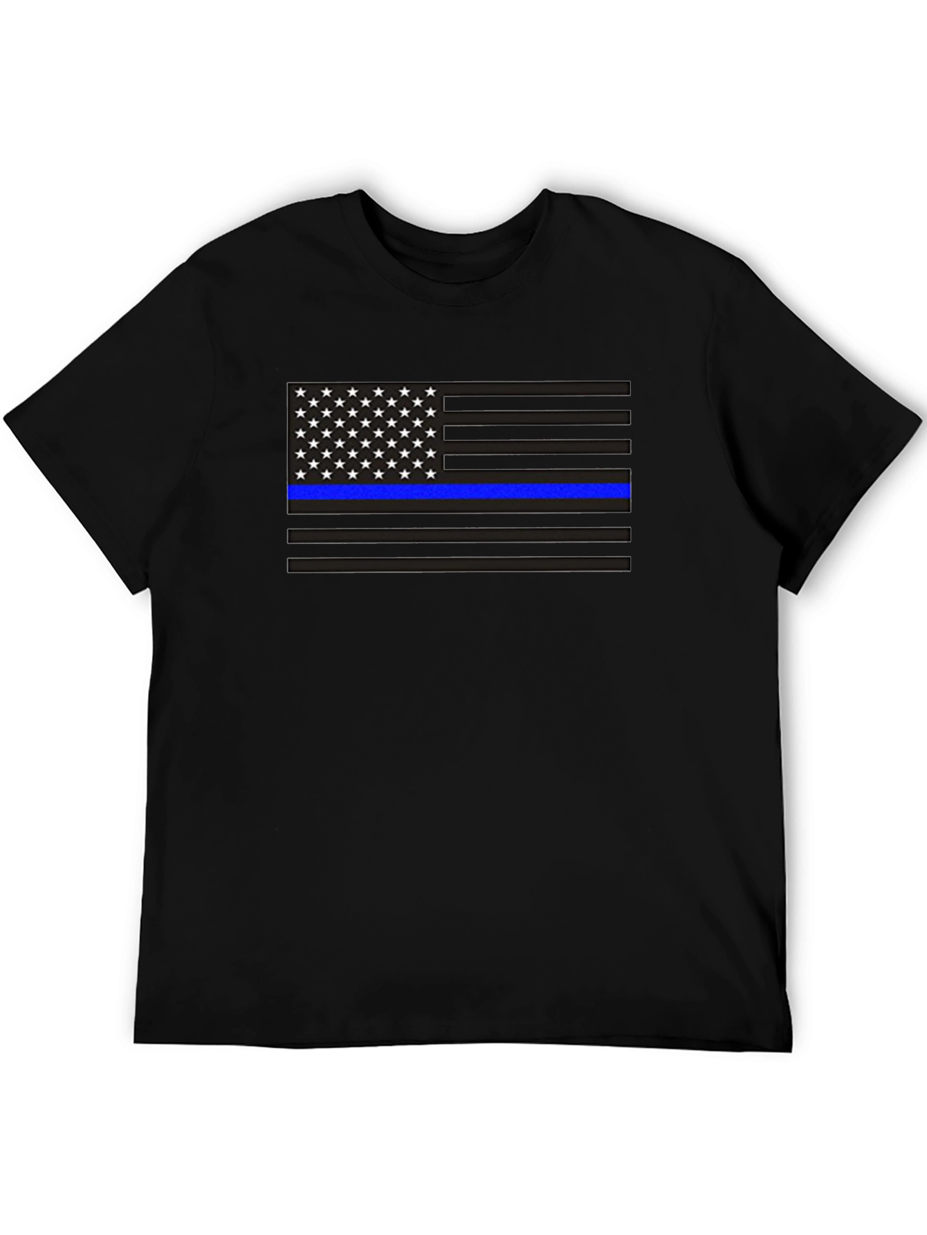Camiseta Bandera Americana Línea Azul