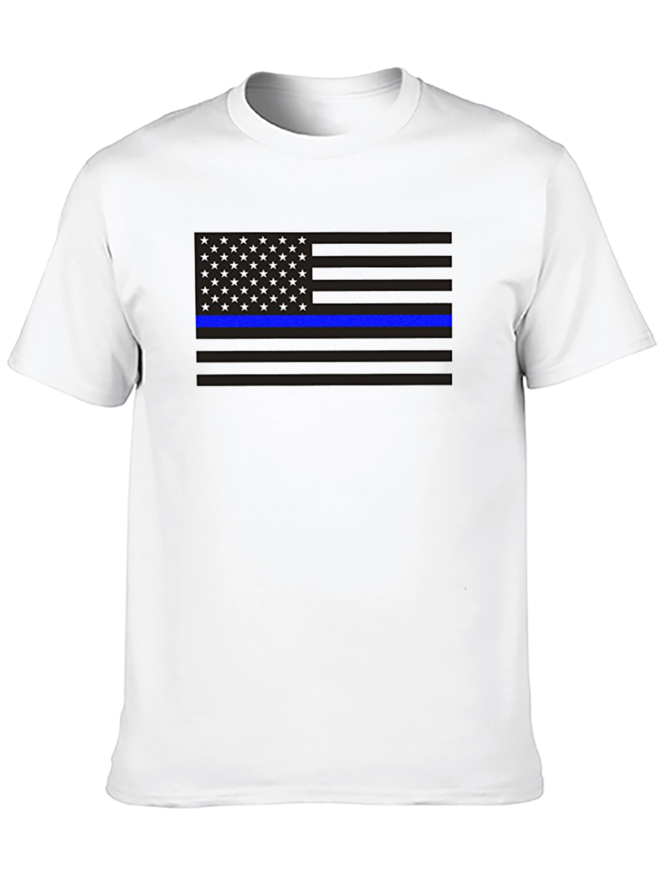 Camiseta Bandera Americana Línea Azul