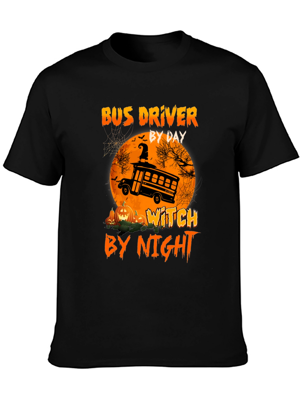 Camiseta Halloween Conductor Autobús/Bruja