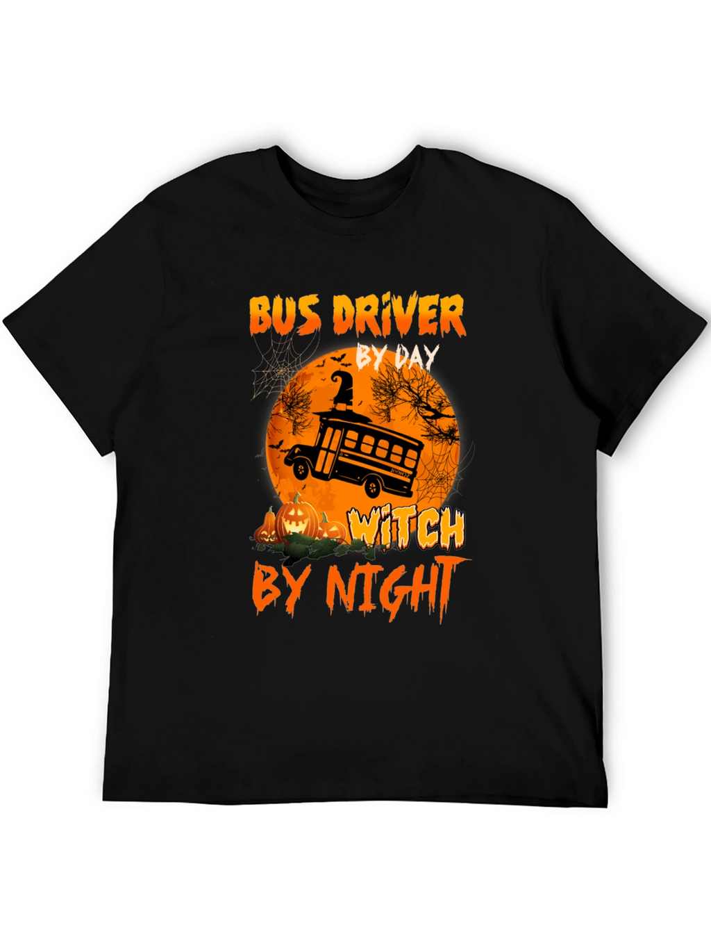 Camiseta Halloween Conductor Autobús/Bruja