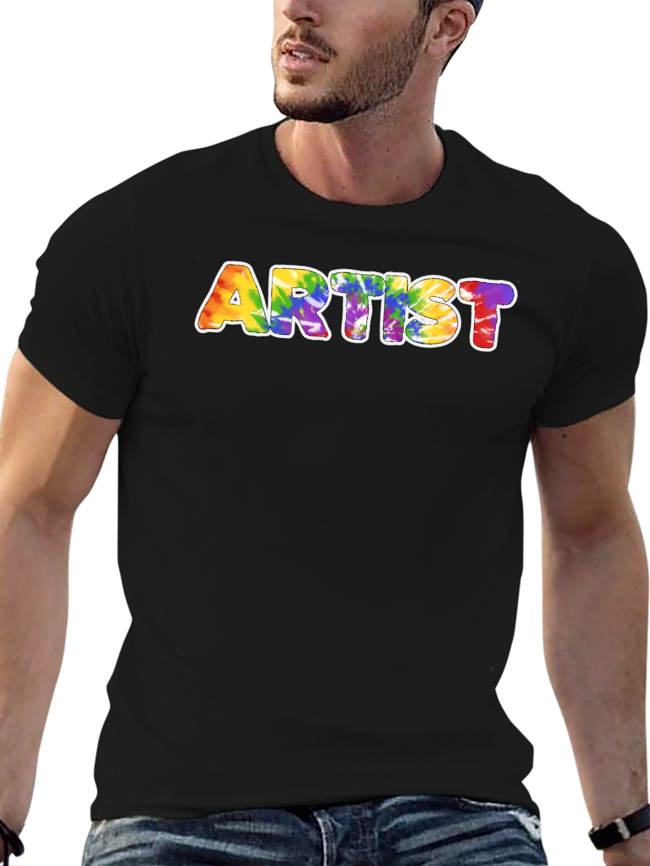 Camiseta Negra Artista Tie-Dye
