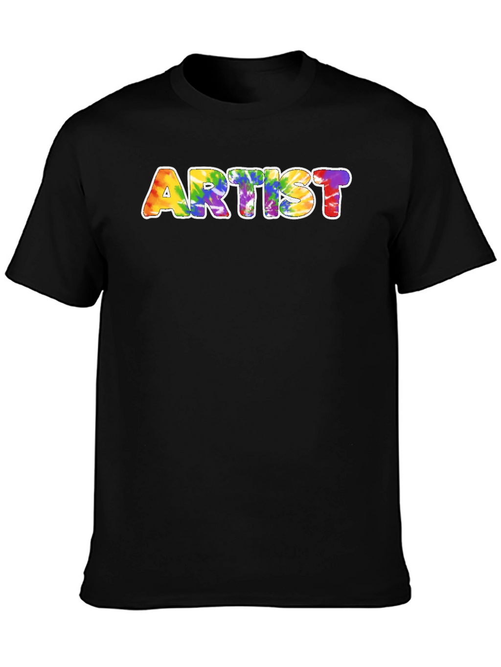 Camiseta Negra Artista Tie-Dye