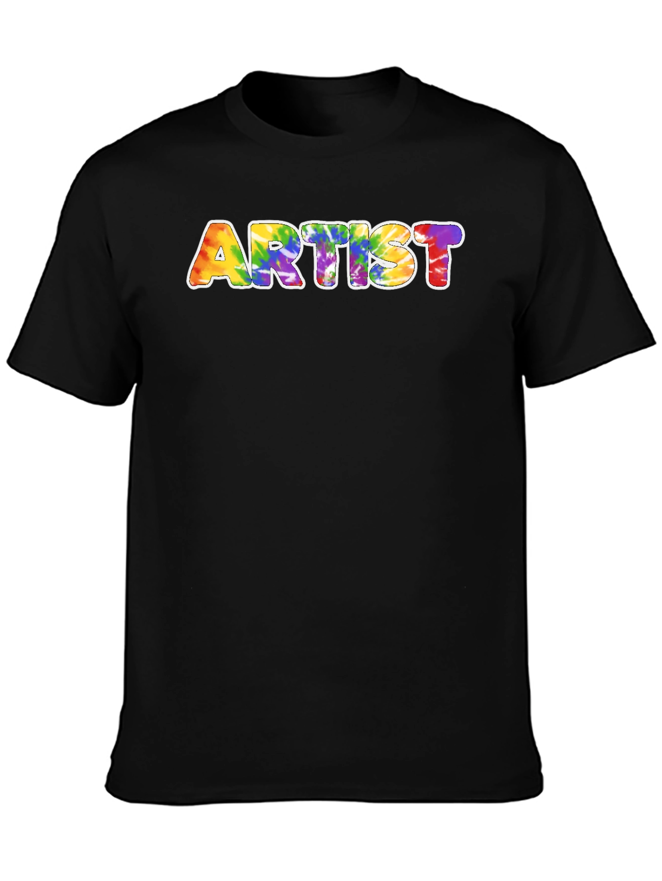 Camiseta Negra Artista Tie-Dye