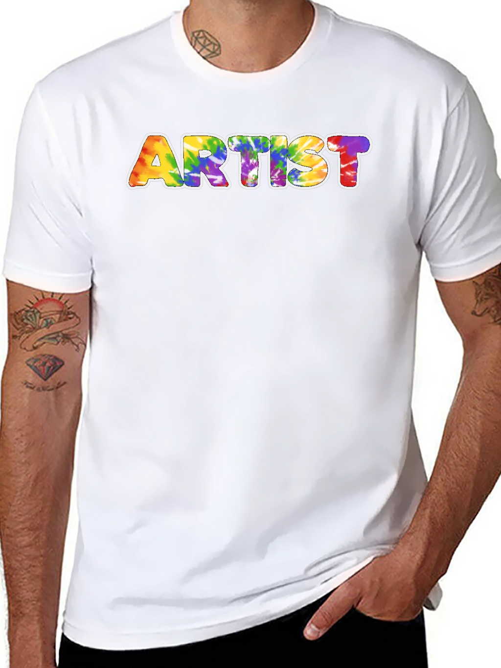Camiseta Negra Artista Tie-Dye