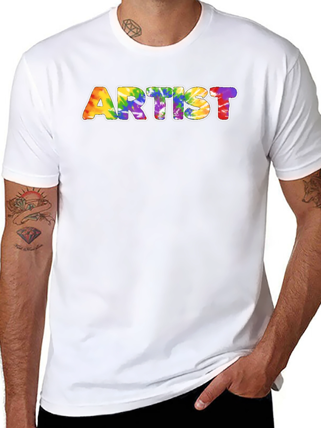 Camiseta Negra Artista Tie-Dye