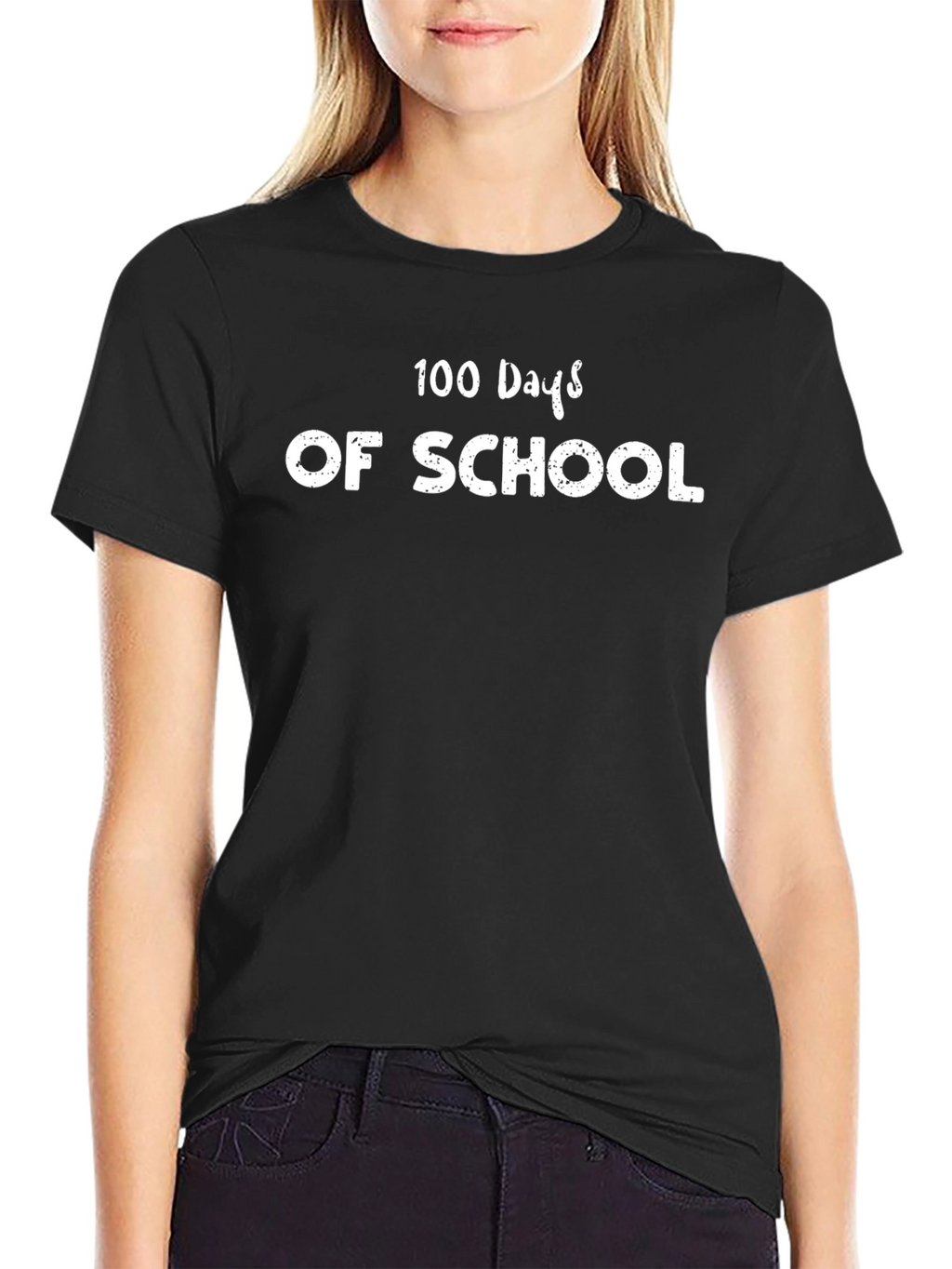 Camiseta Negra 100 Días de Escuela